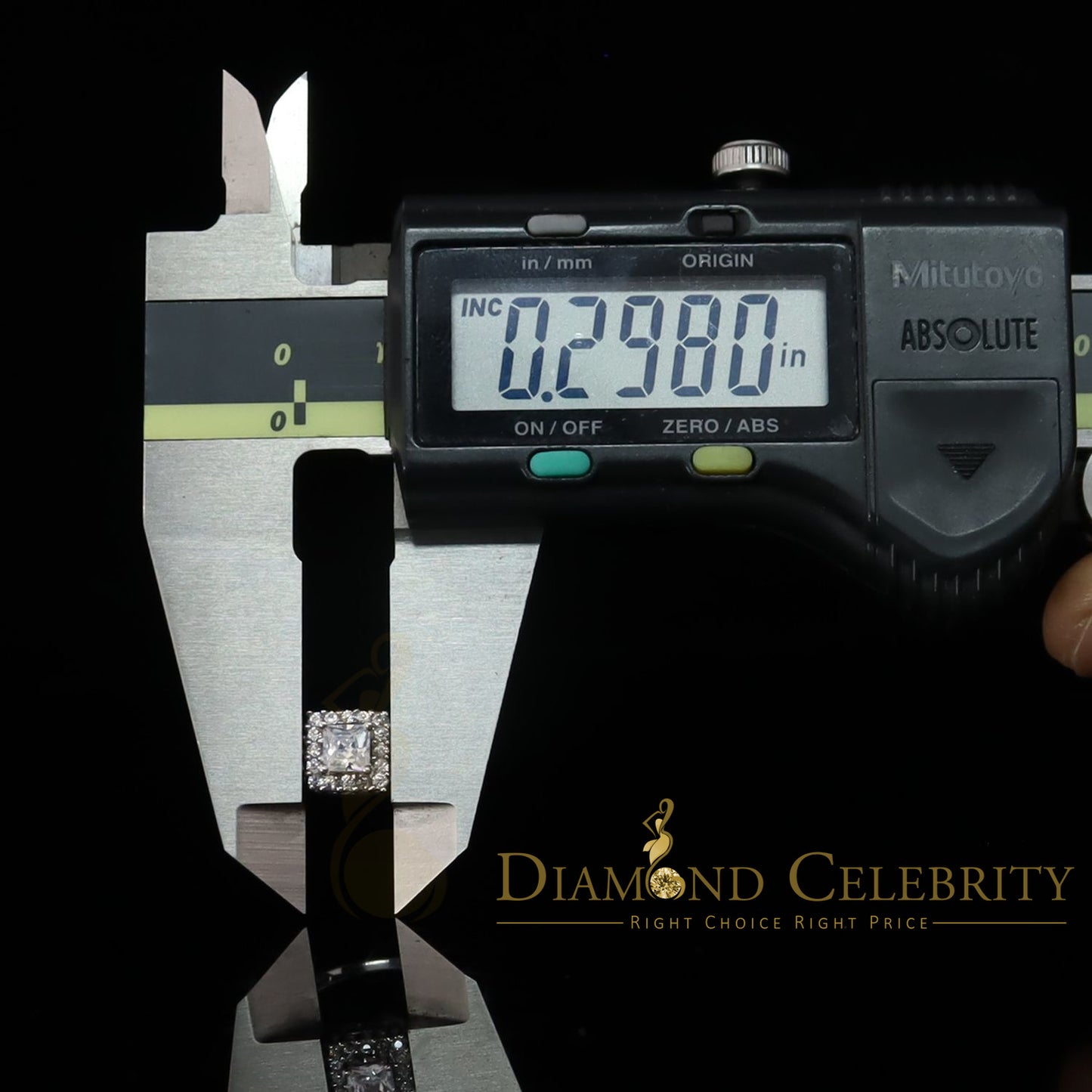 DiamondCelebritees 925 Silver White 0.75ct Square Shape Engagement CZ Women's Ring Size 7