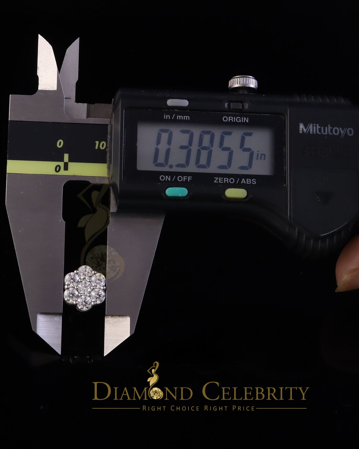 Diamondcelebritees New Men's/Womens 925 Silver White 2.25ct VVS 'D' Moissanite Flower Stud Earrings