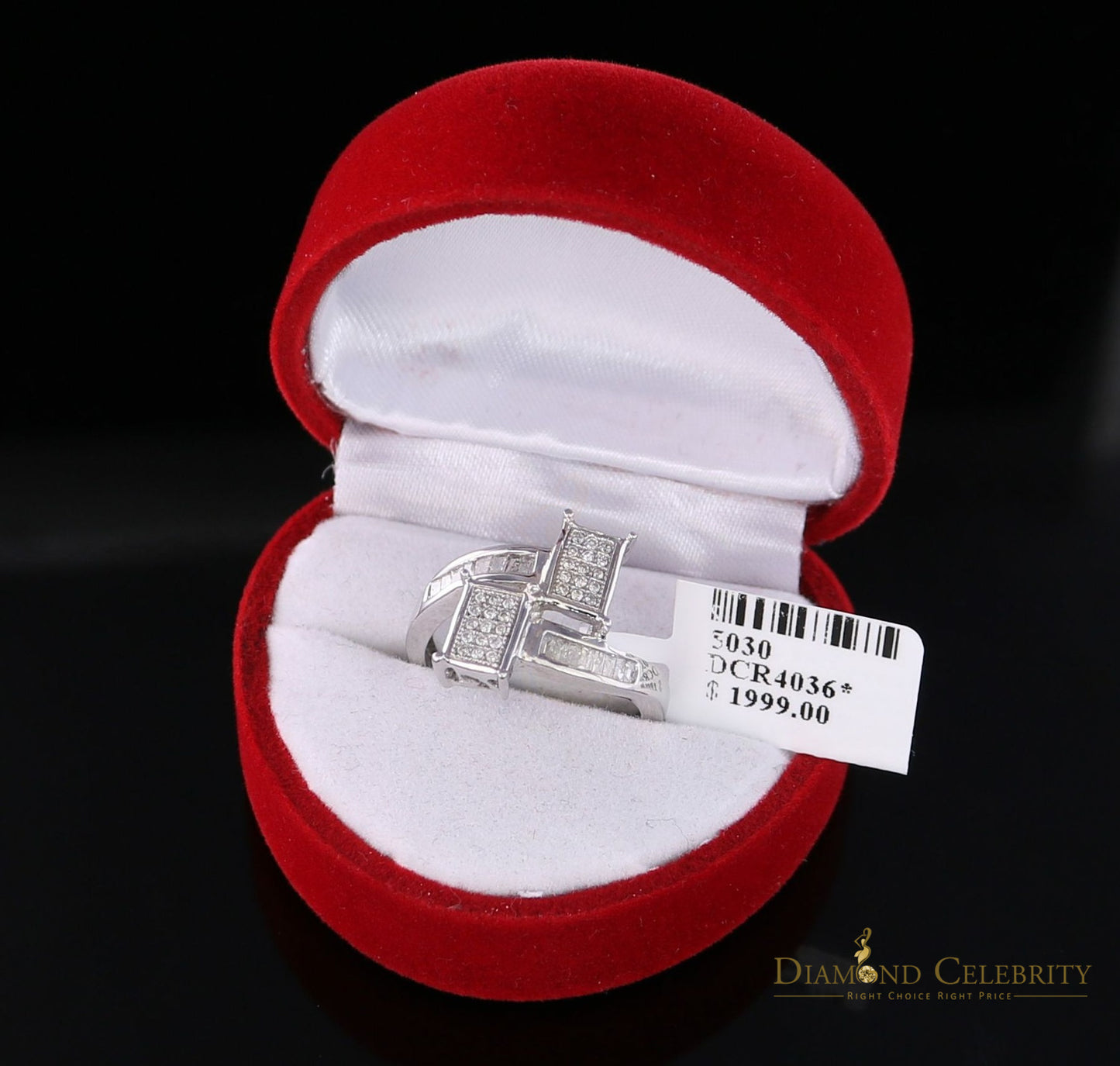 DiamondCelebritees Real 14kt White Gold with 0.33CT Real Mix Bugget Round Diamond Ring Size 6.5