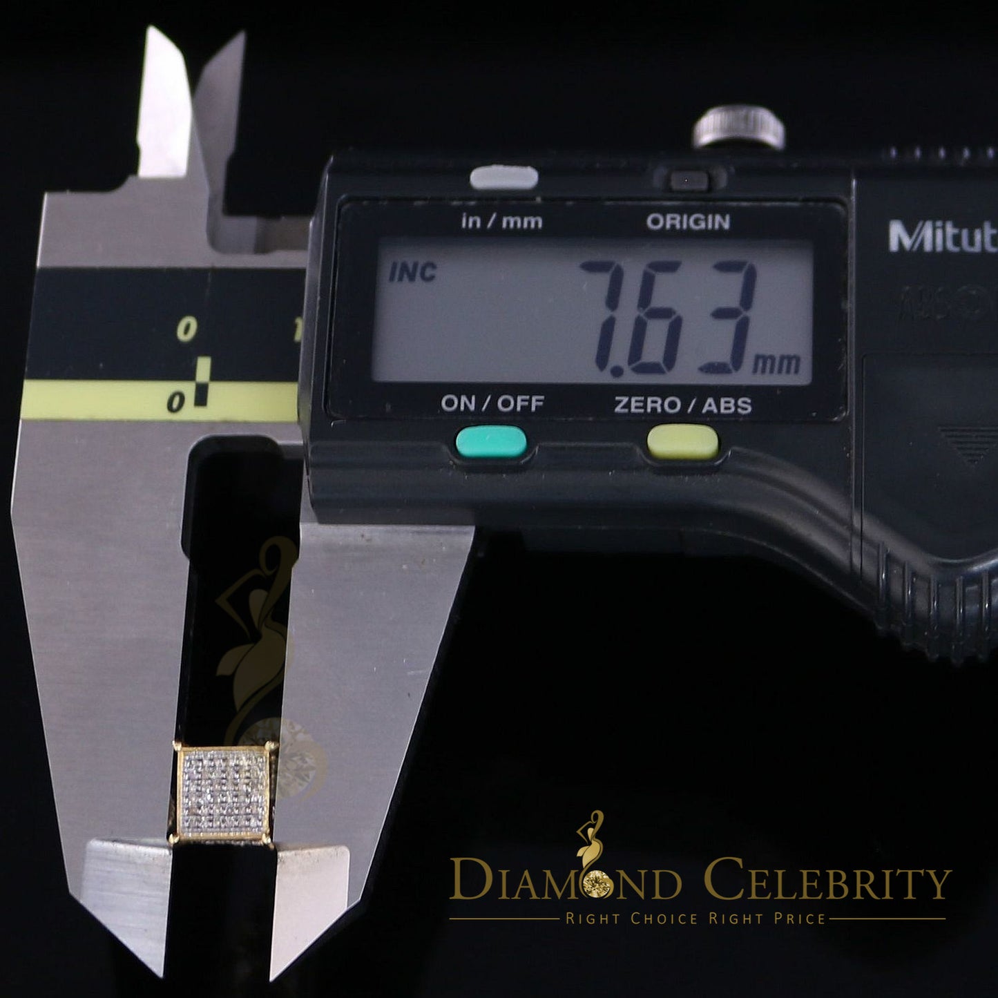 DiamondCelebritees 0.20ct Diamond Collection Yellow 925 Sterling Silver Women & Men Square Earrings