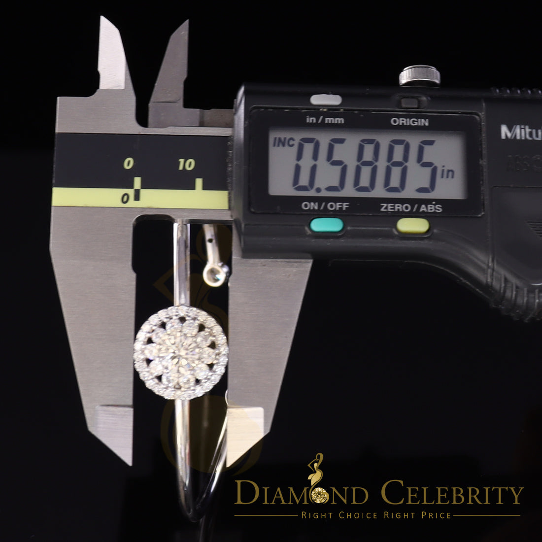 DiamondCelebritees 925 Sterling Silver Floral White Bangle Cubic Zirconia Adjustable Size 2.5''