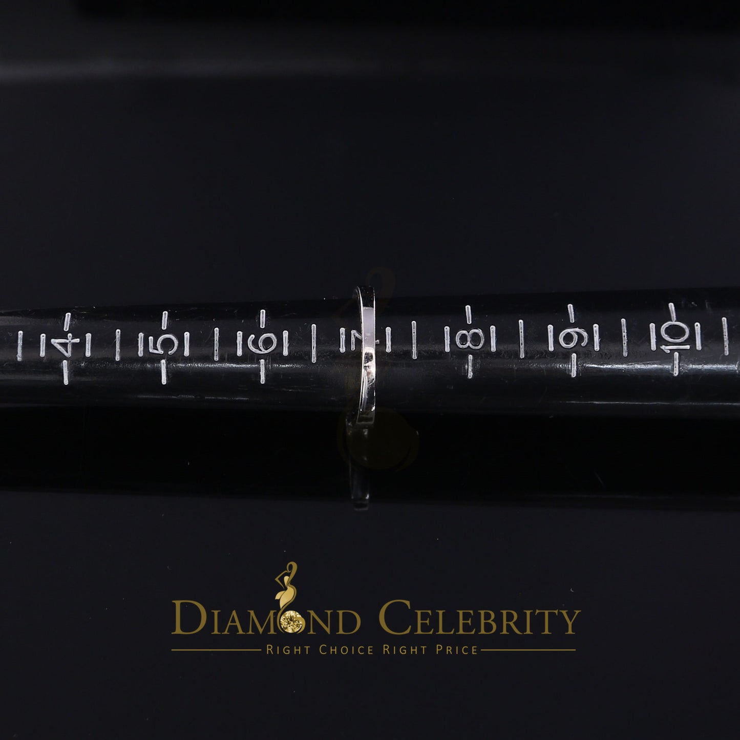 DiamondCelebritees 14kt White Gold with 0.50 CT Real Diamond 3 Solitaire Stones Womens Ring Size 7