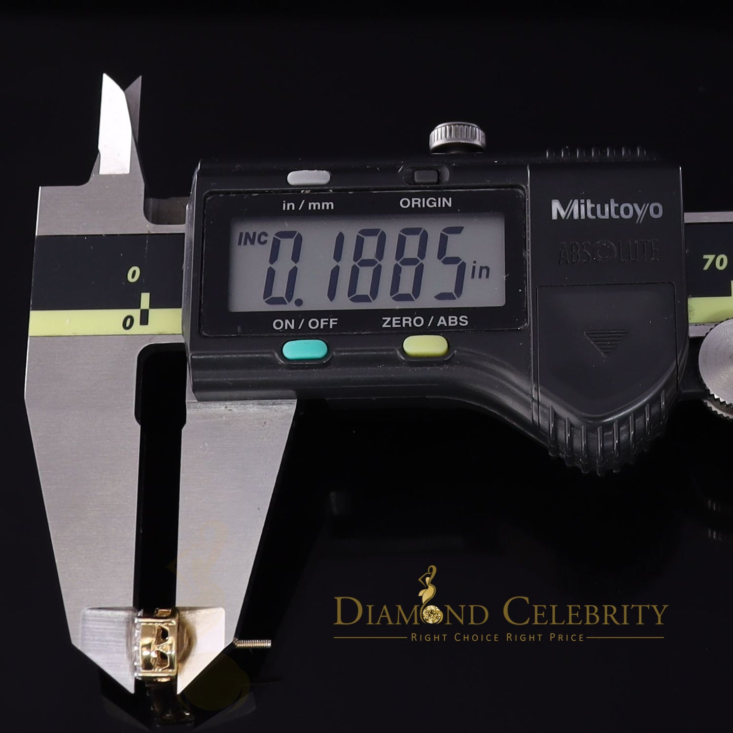 DiamondCelebritees Yellow Silver 1.12ct Cubic Zirconia 925 Women's & Men's Hip Hop Square Earrings