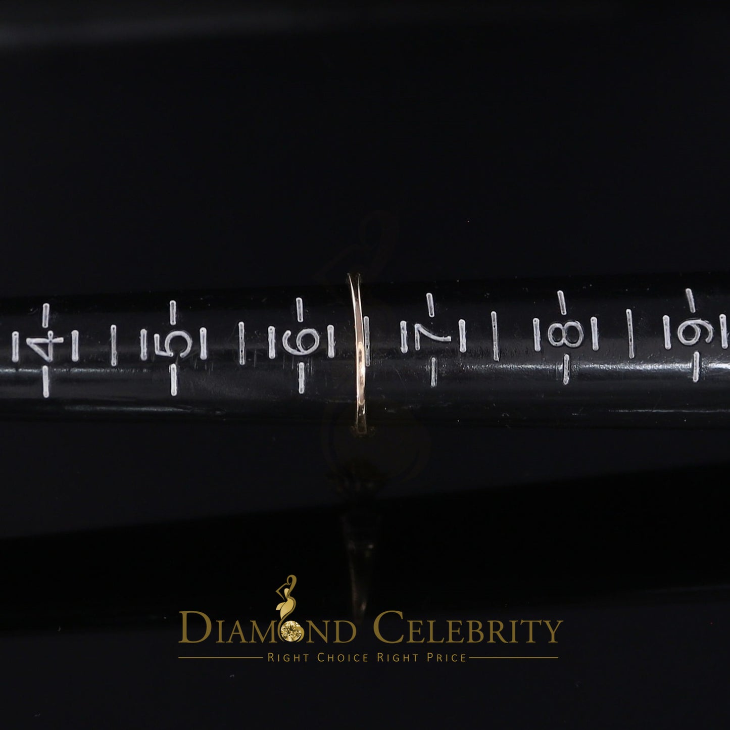 DiamondCelebritees Real 10 kt Yellow Gold with 0.02 CT Real Diamond Flower style Ring Size 6.5