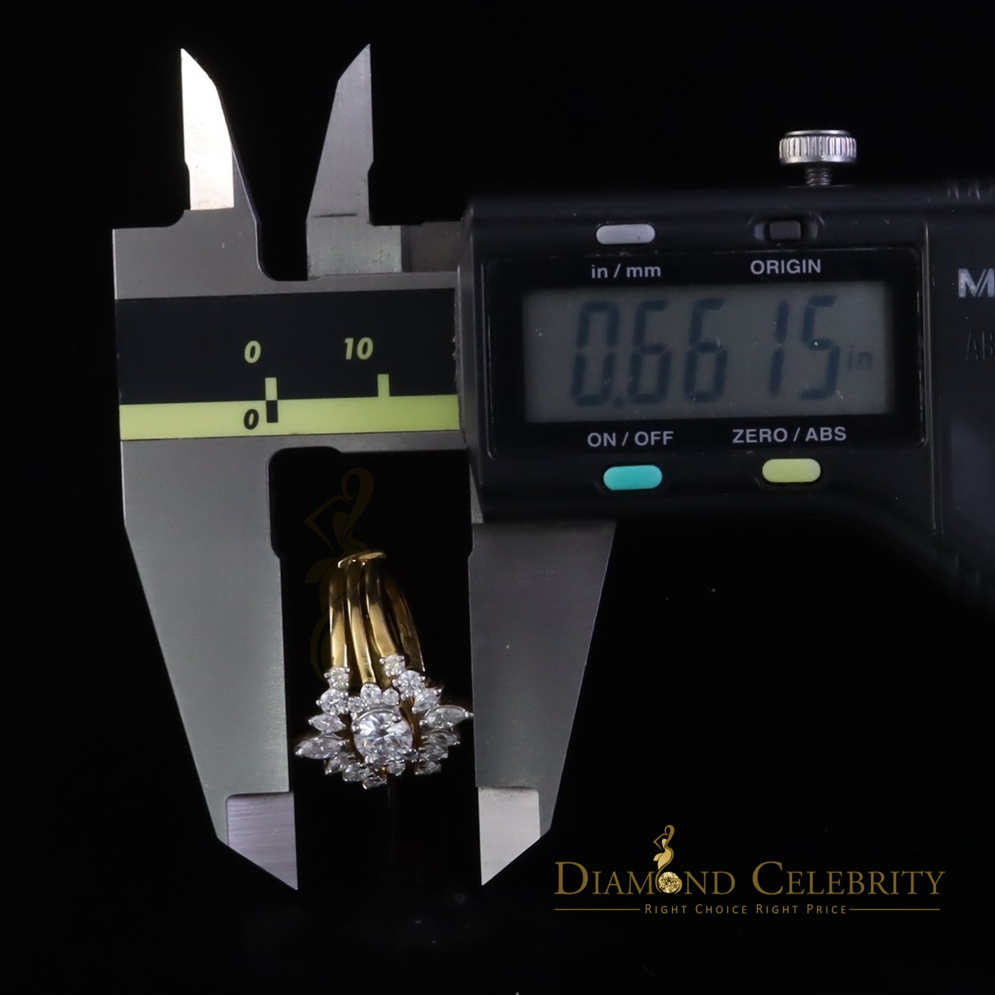 DiamondCelebritees New Bridal Womens 925 Yellow Silver Moissanite 1.25ct VVS D Insert Ring SZ 7