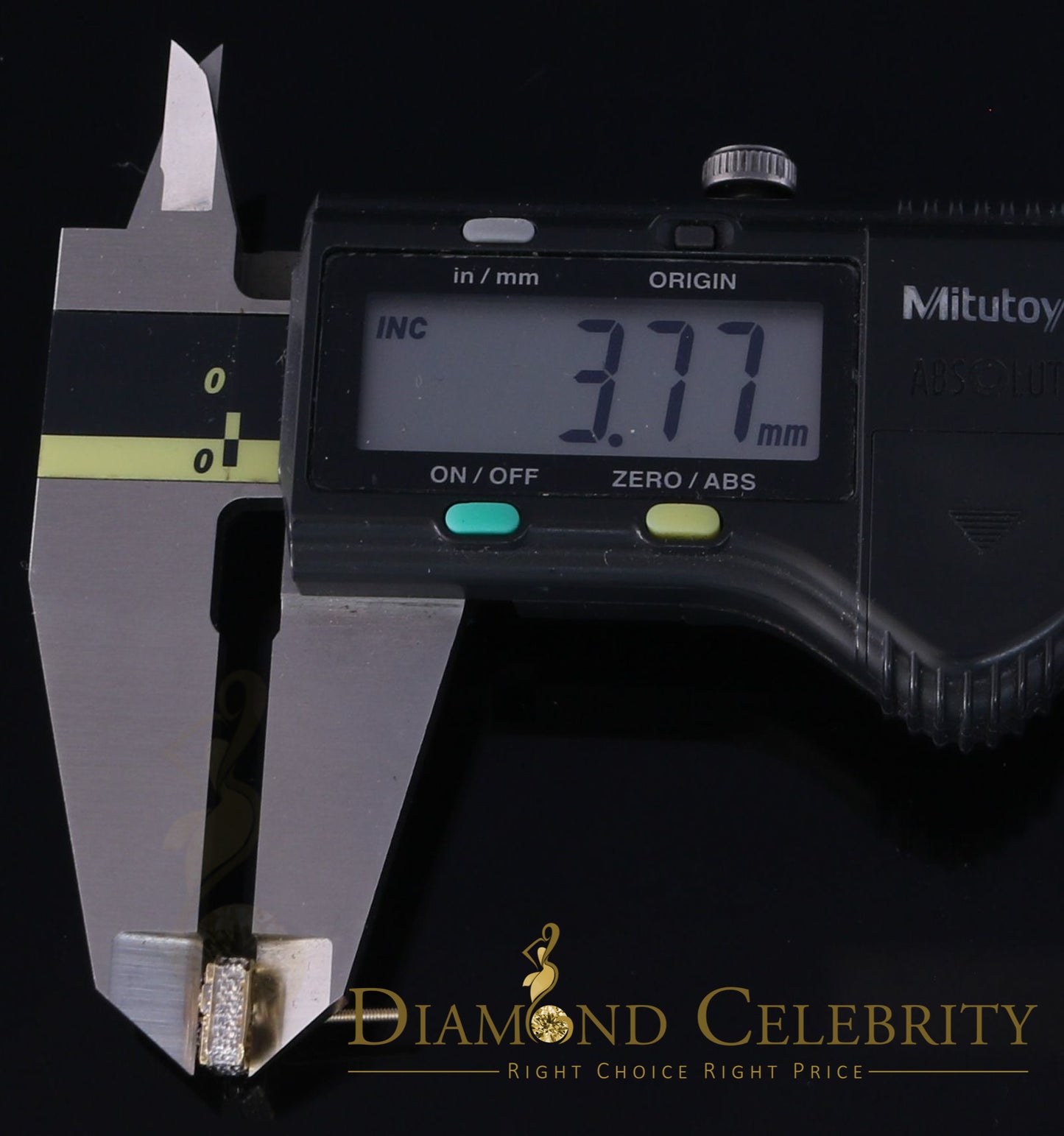 DiamondCelebritees 925 Sterling Yellow Silver 0.25ct Real Diamond Women's & Men 's Square Earrings