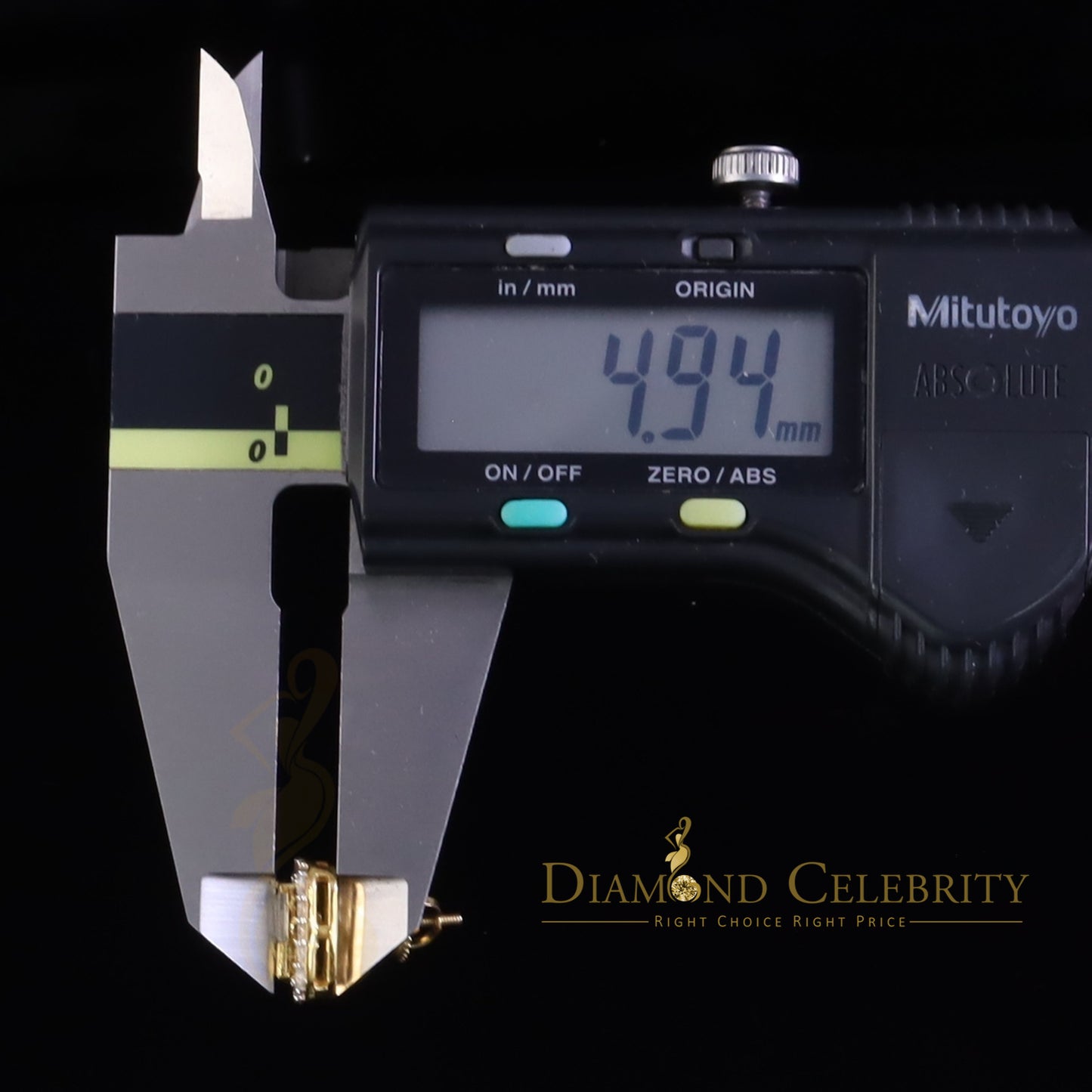 DiamondCelebritees New Men's Yellow Square Stud 925 Silver 1.66ct VVS 'D' Moissanite Womens Earring