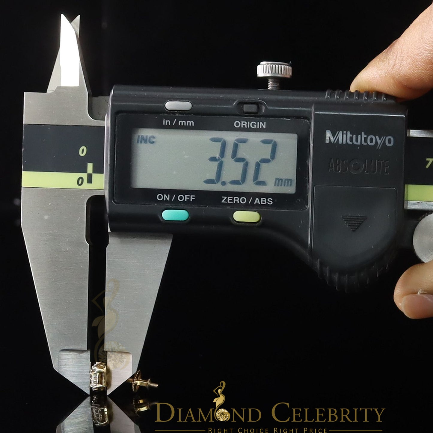 DiamondCelebritees 0.10ct Diamond 925 Sterling Silver Yellow Square Earring For Men's / Women's