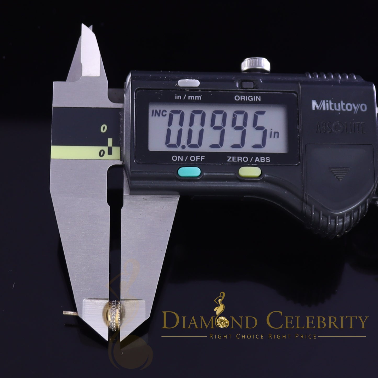 DiamondCelebritees 925 Sterling Yellow Silver 0.20ct Diamond Men's & Womens Style Round Earrings