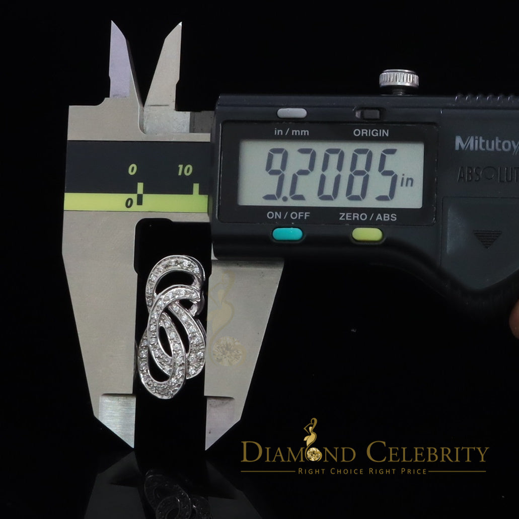 DiamondCelebritees White Sterling Silver Pendant with Charming FASHION Shape 0.28ct Cubic Zirconia