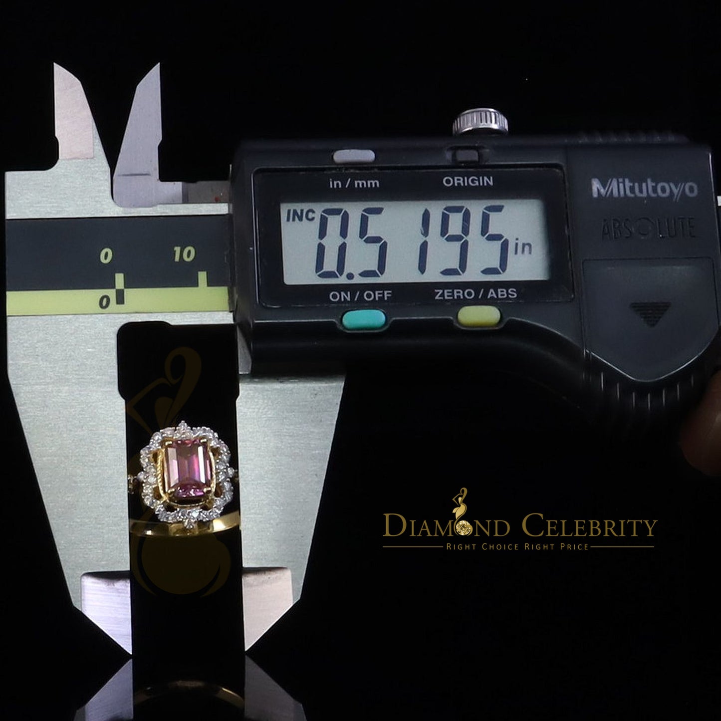 DiamondCelebritees 2.00CT Women's 925 Silver Yellow VVS D Pink & White Moissanite Emerald Ring SZ 7