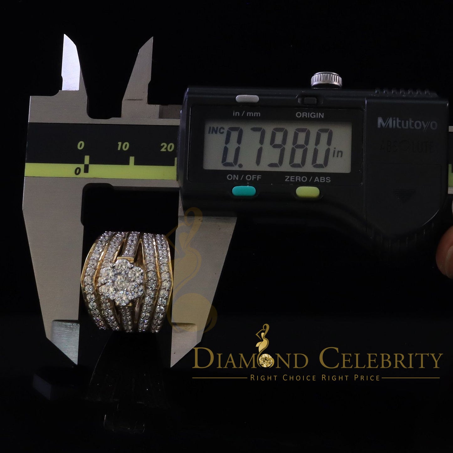 DiamondCelebritees Women's 6.00ct. Cubic Zirconia 925 Yellow Sterling Silver Floral Ring Size 8.5