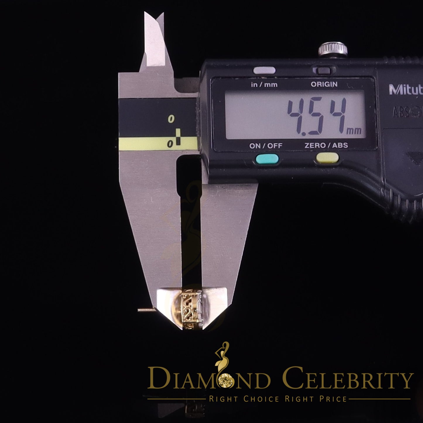 DiamondCelebritees Mens/Womens 925 Silver Yellow 1.50ct VVS 'D' Moissanite Stud Round Earring