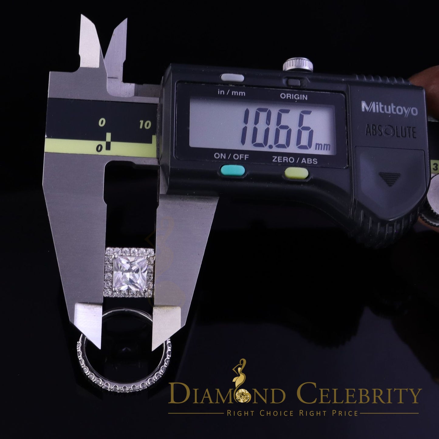 DiamondCelebritees 5.50ct White Cubic Zirconia 925 Sterling Silver Bridal Style Women's Ring Size 7