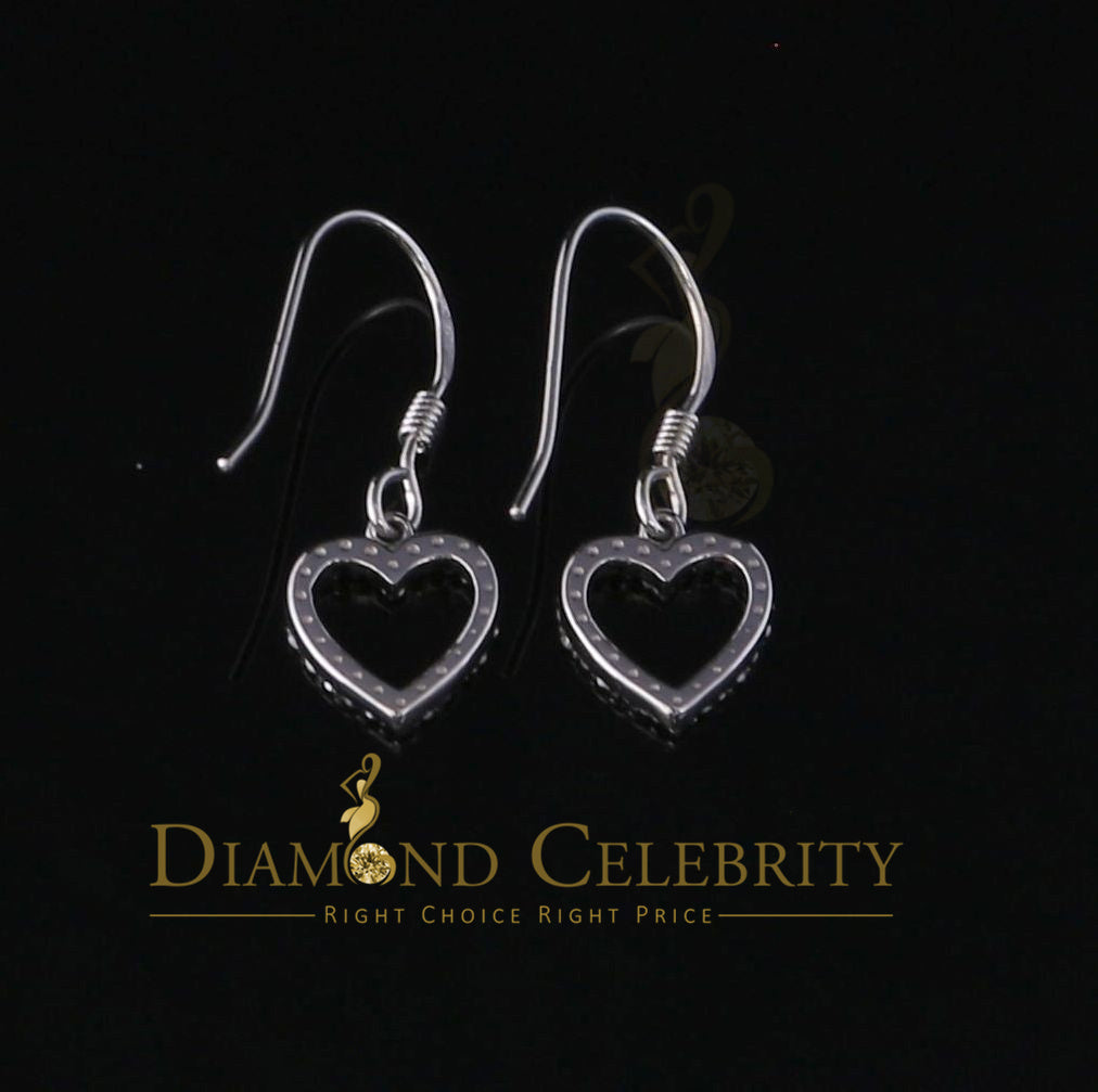 DiamondCelebritees 0.20ct Diamond 925 Sterling Silver White Dangling Stud Earring For Men / Women