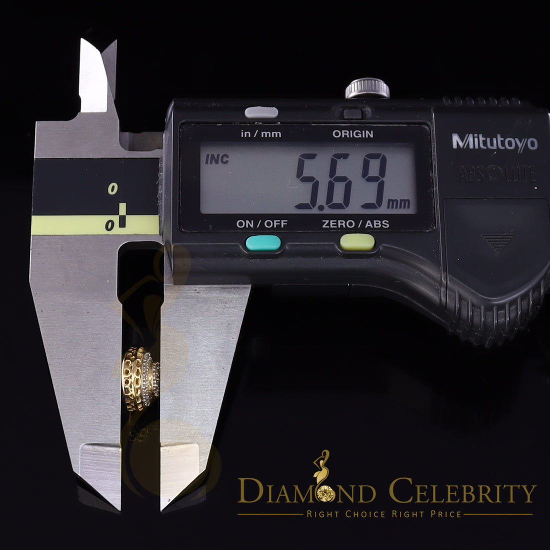DiamondCelebritees10K Real Yellow Gold w/Real 0.33CT Diamond Men's/Women's Stud Earring
