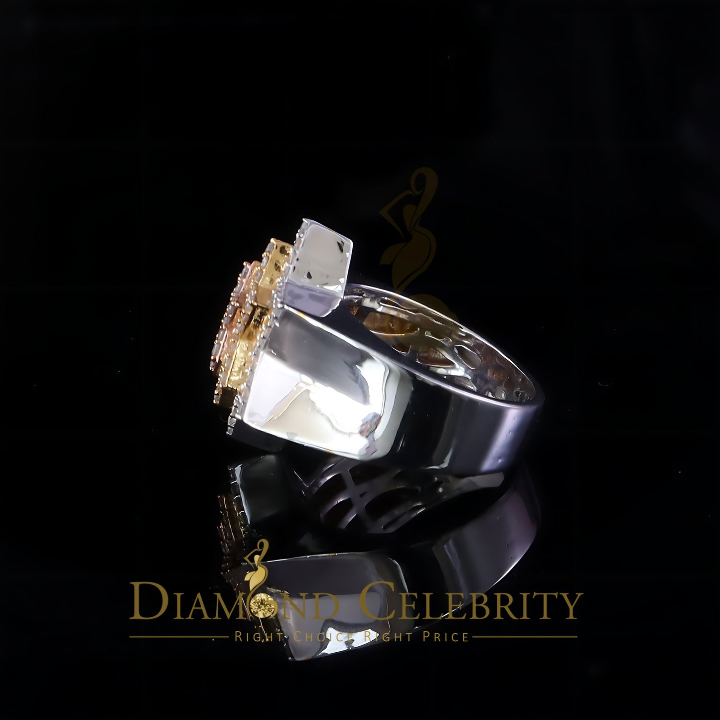 DiamondCelebritees 2.50ct VVS 'D' Moissanite White Men's Six Pointed Star of David Silver Ring Sz9