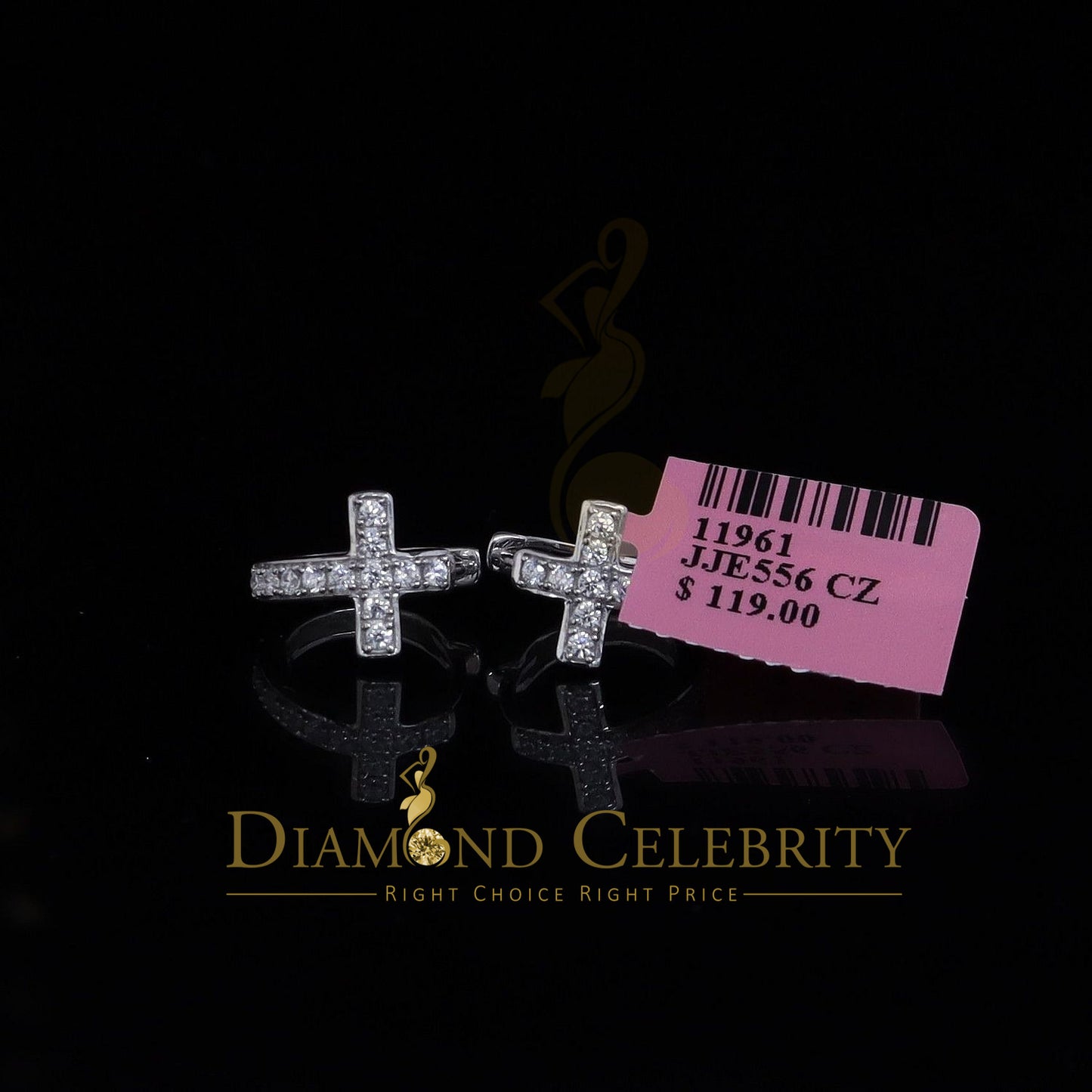 DiamondCelebritees White 925 Sterling Silver 0.72ct Cubic Zirconia Women's & Men's Hoop Earrings