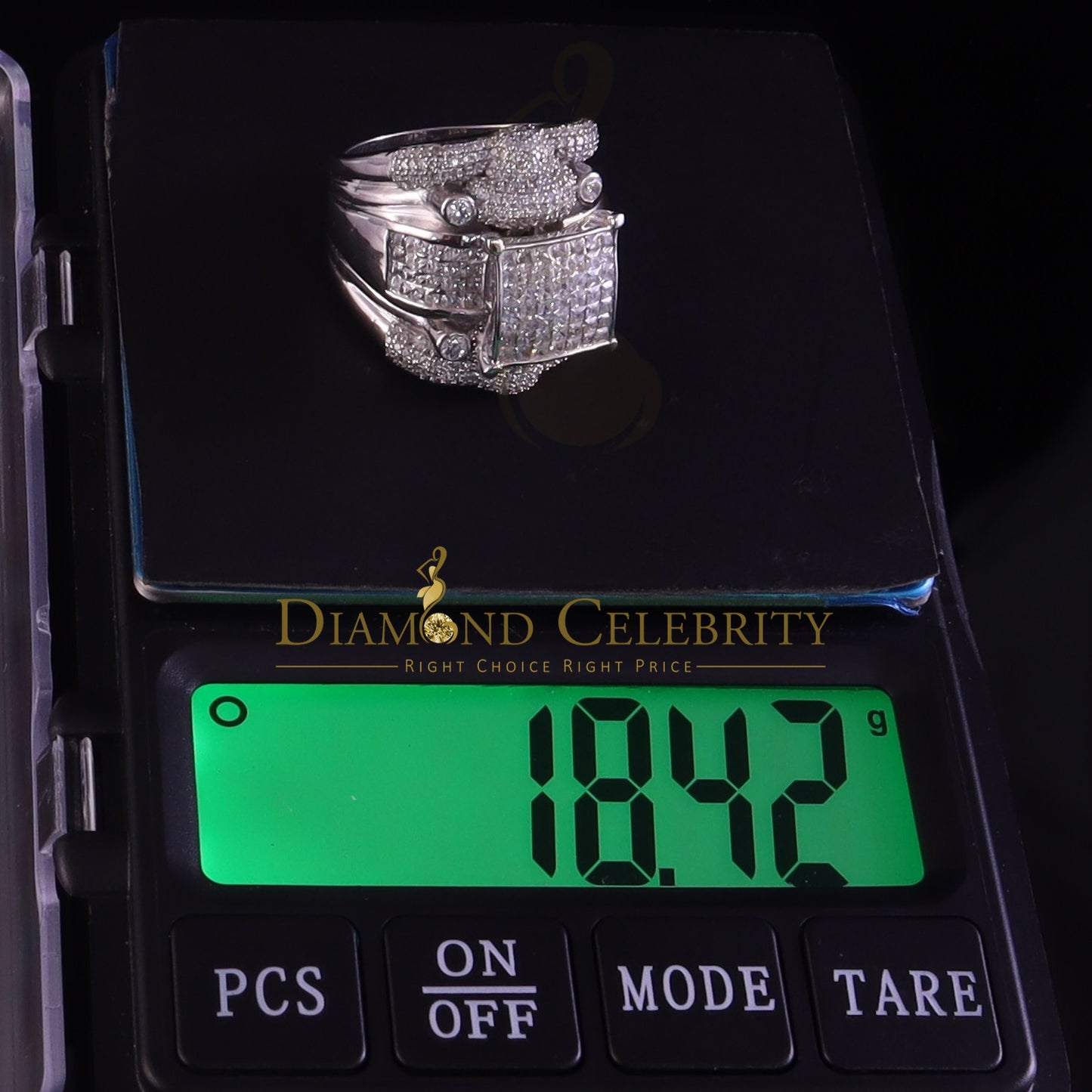 DiamondCelebritees 5.65ct Engagement Ring Set for Women 925 White Silver Cubic Zirconia Size 9