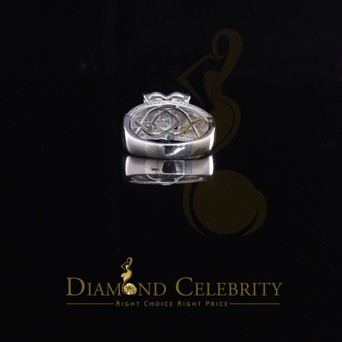 DiamondCelebritees Real Diamond 0.20 CT White 925 Sterling Silver Womens Engagement Heart Ring SZ 7
