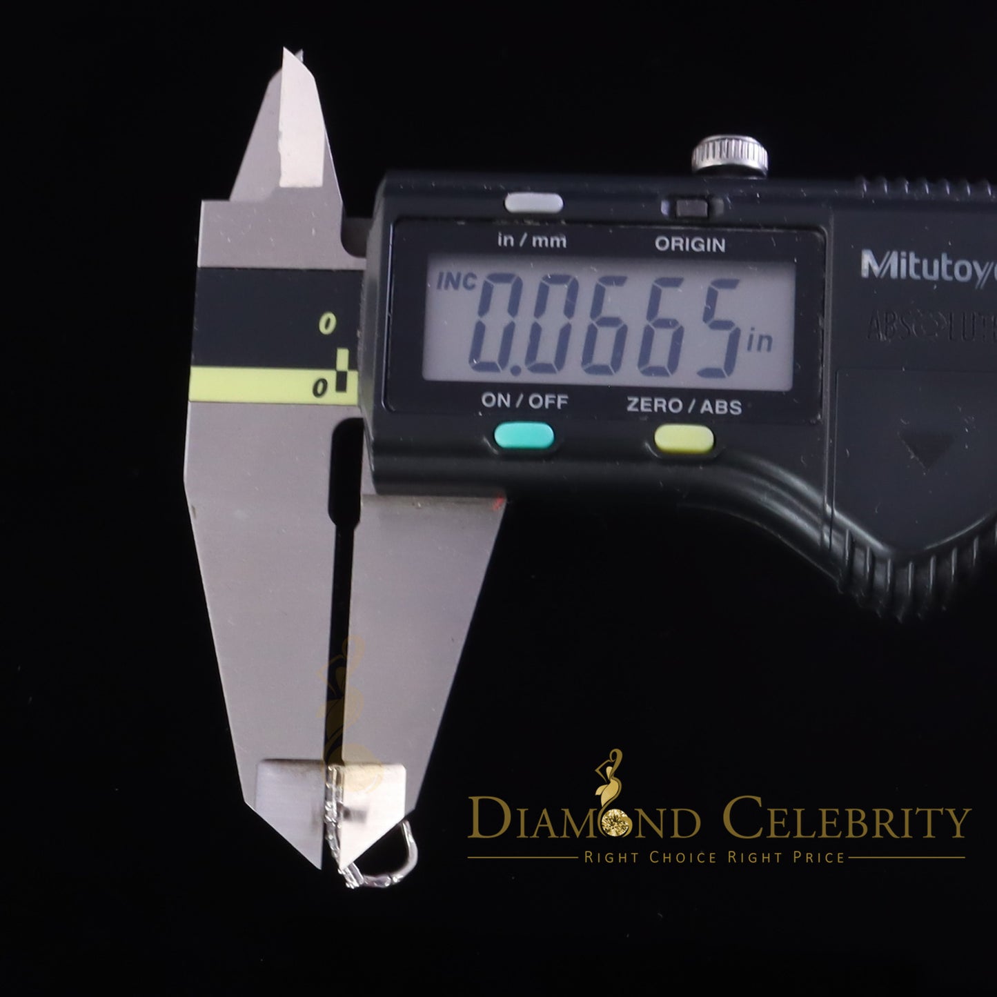 Diamondcelebritees 925 Silver Round Shape White Hip Hop Cross Stud Earrings 22 Moissanite for Women