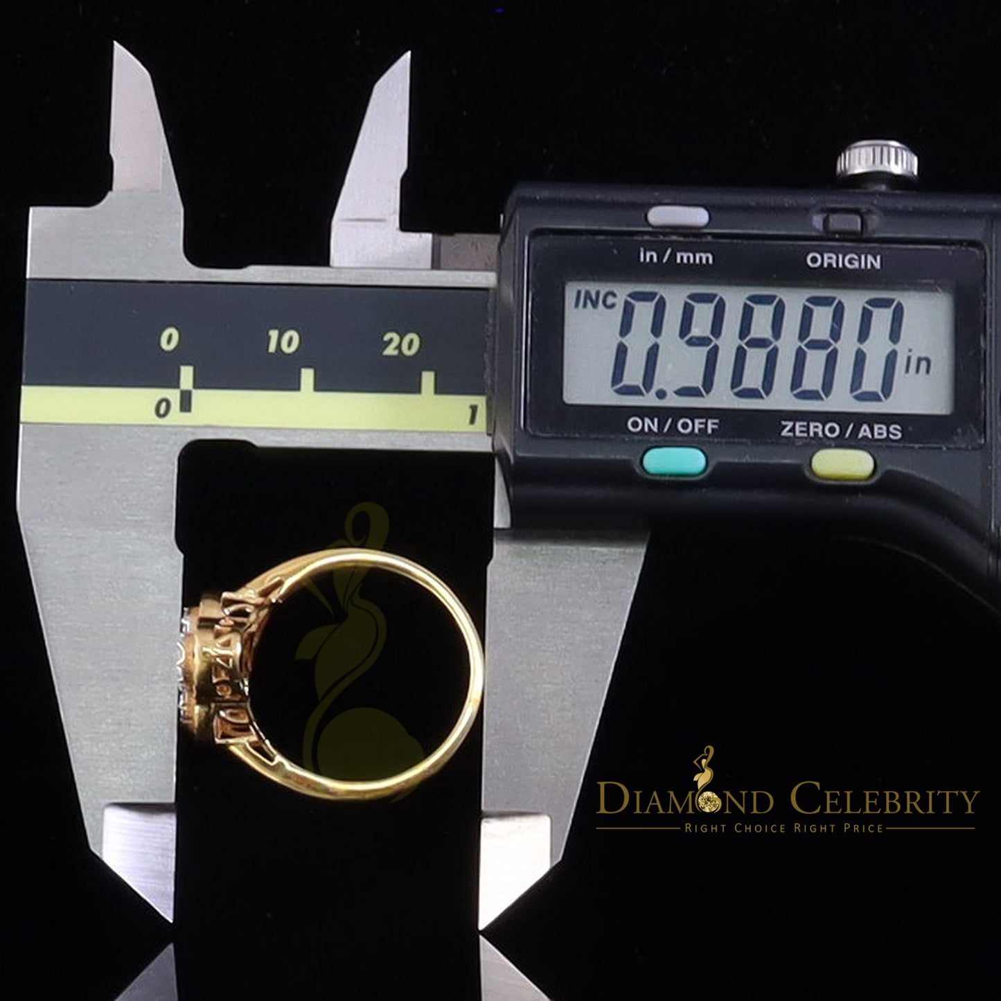 DiamondCelebritees 1.50ctVVS D Silver Yellow Moissanite Clover Shape925 Ring Size8 forMen's/Women's