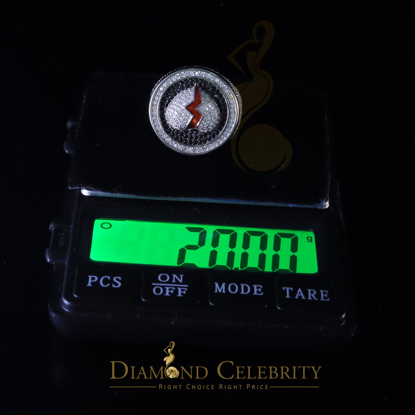 DiamondCelebritees 11.64ct Cubic Zirconia White silver Broken Heart Band Cocktail Ring Size 10.5