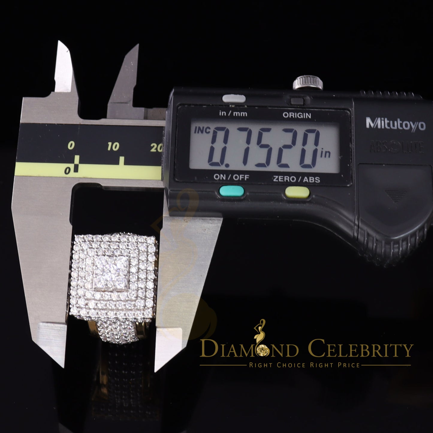 DiamondCelebritees 925 Sterling Yellow Silver 14.0ct Cubic Zirconia Square Womens Gifts Ring Size 8