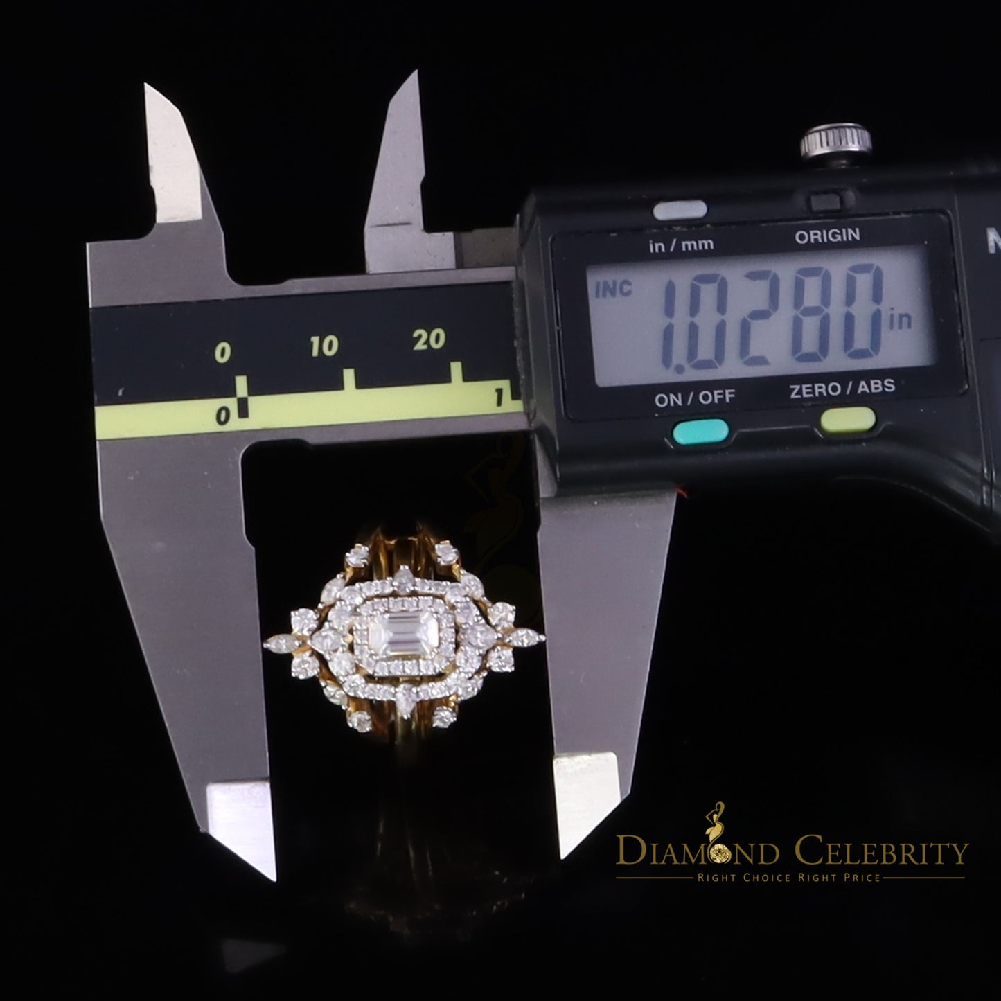 DiamondCelebritees 2.00ct Moissanite Marquise Yellow Radiant Round Cut 925 Silver Women Ring Sz 7