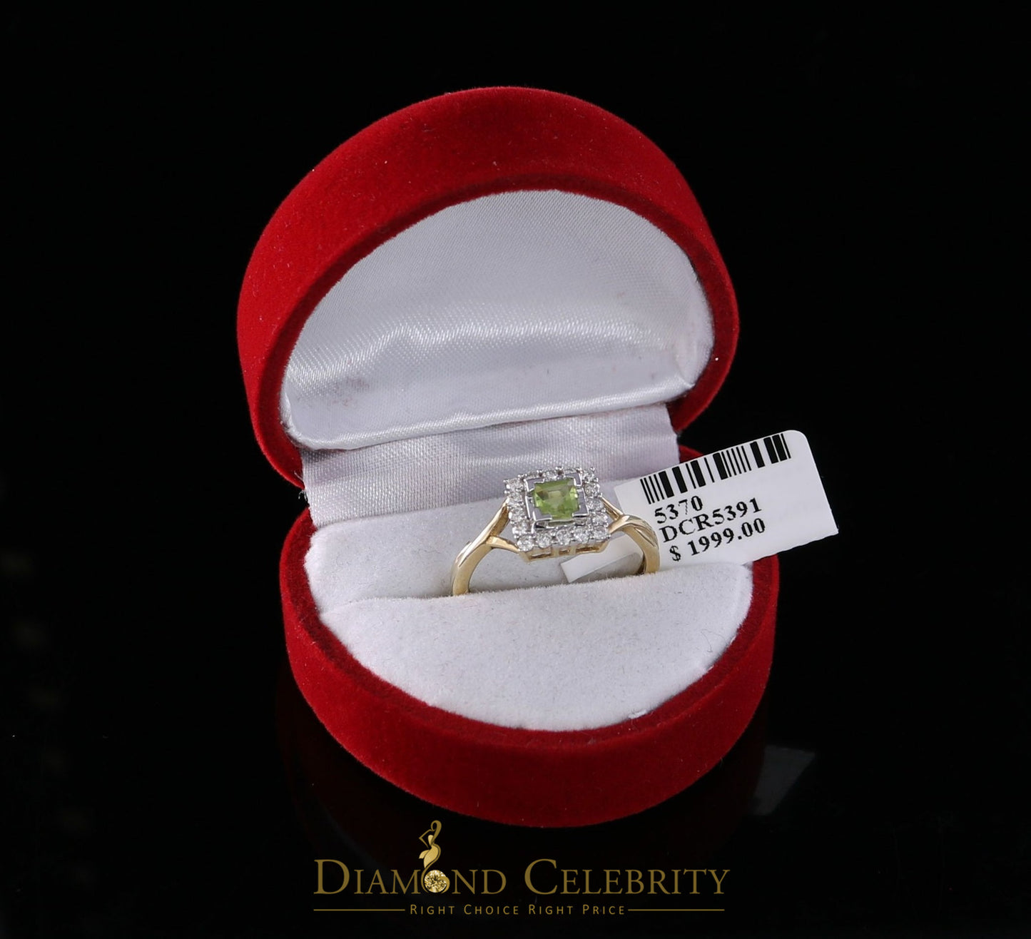 DiamondCelebritees Real 14 kt Yellow Gold 0.25 CT Real Diamond SQUARE Shape Womens Ring Size 6.5