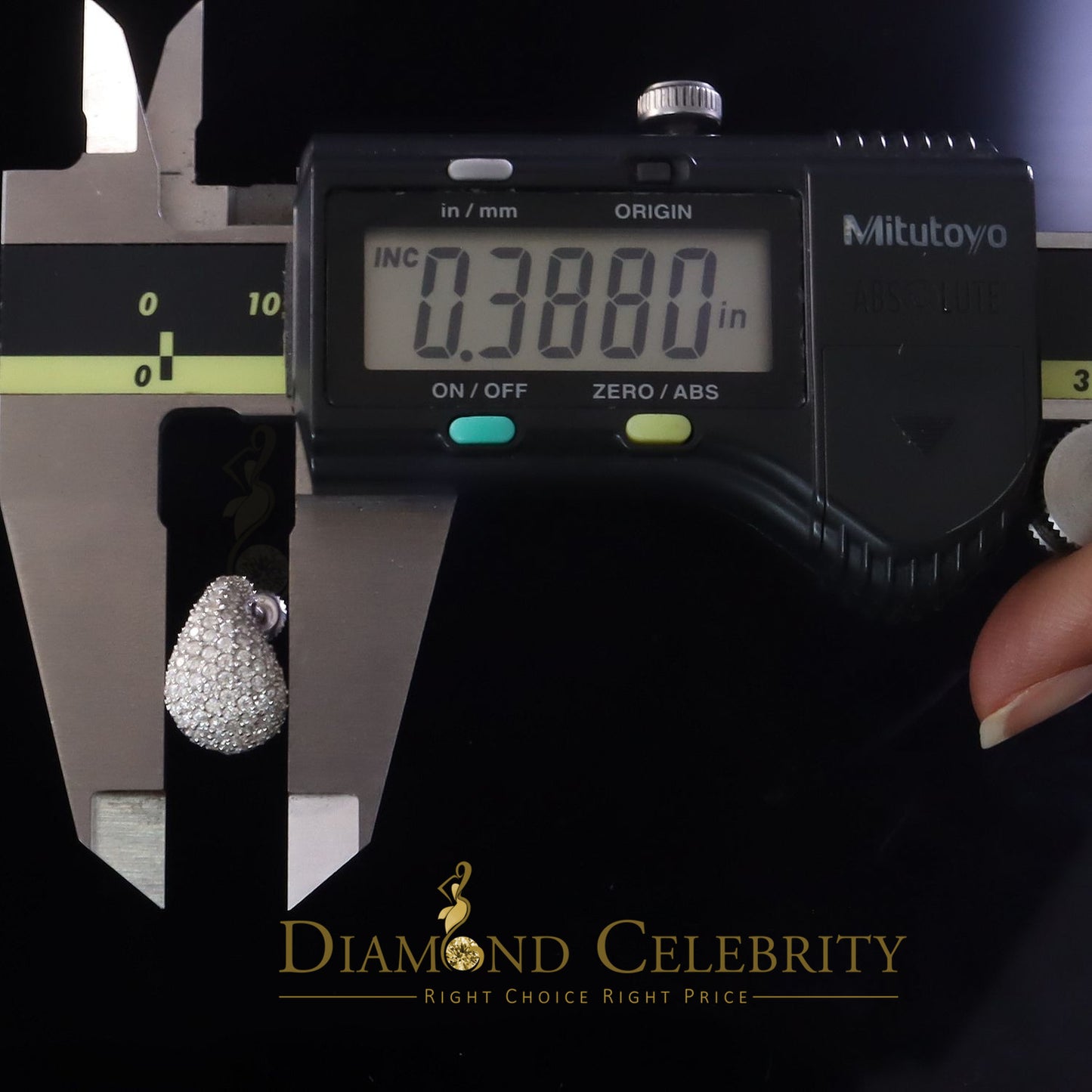 Diamondcelebritees New Fashionable 4CT VVS D Moissanite Womens 925 White Silver Tear Drop Earrings