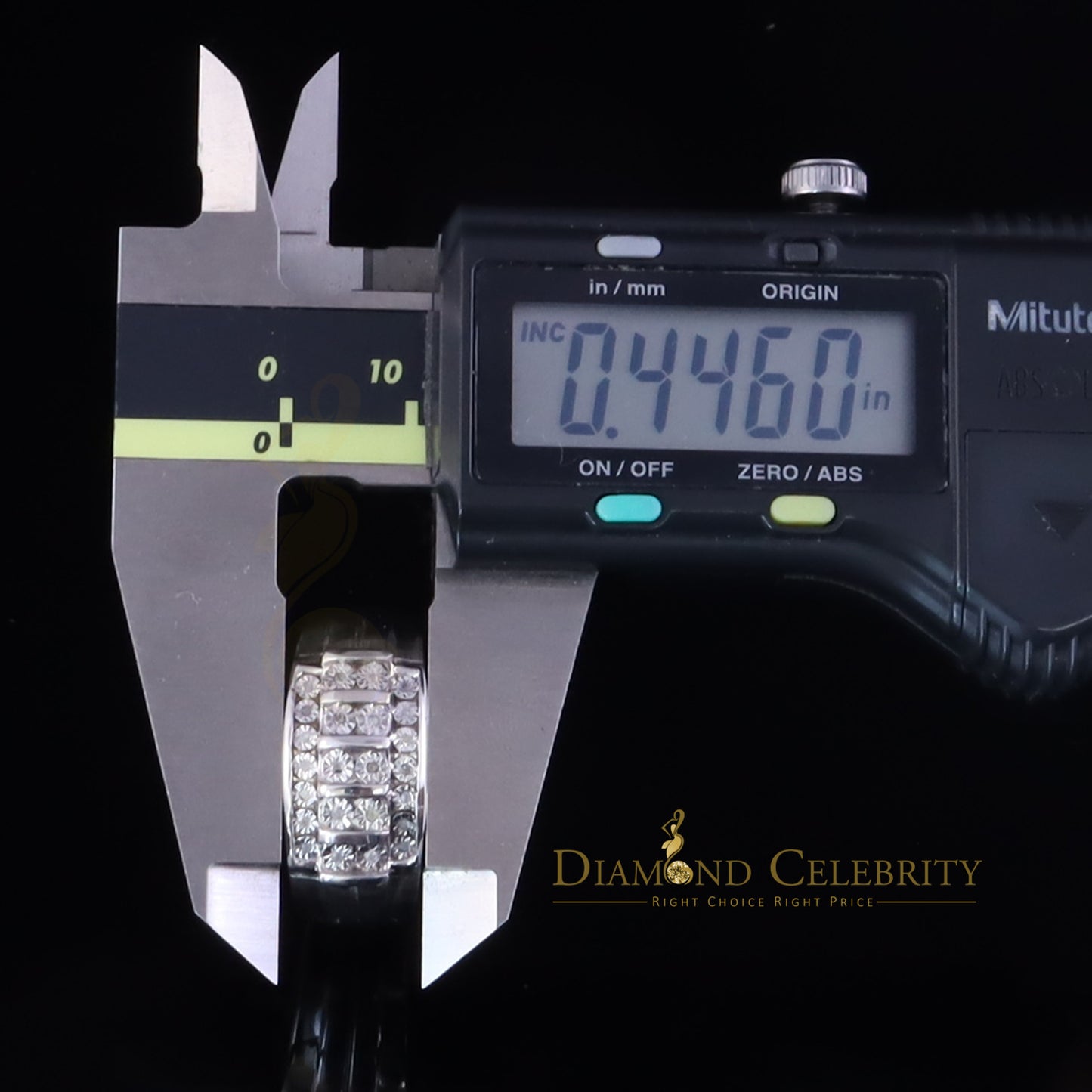 DiamondCelebritees 0.10ct Round Cut 925 Silver White Diamond Cluster Men's Wedding Band Ring SZ 11