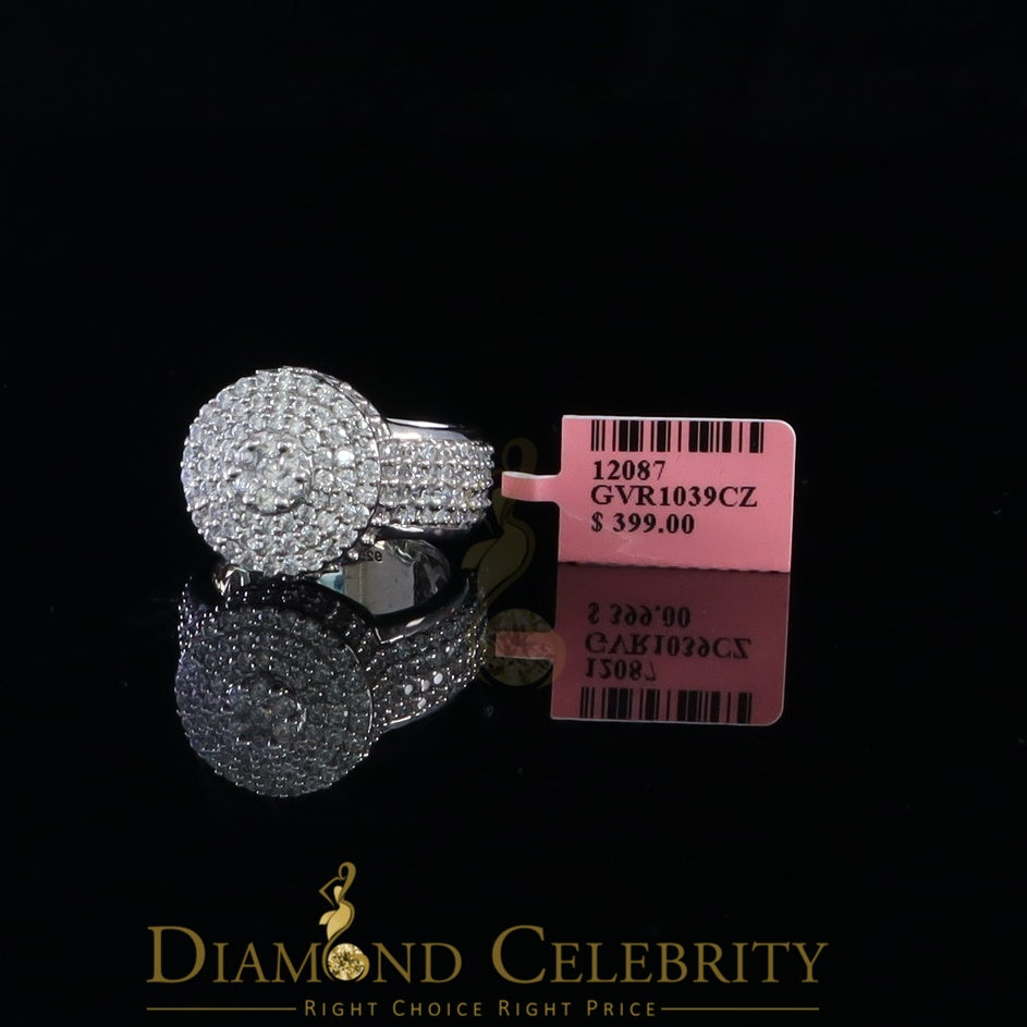 DiamondCelebritees 925 Sterling Silver 9.00ct White Cubic Zirconia Womens Engagement Ring Size 9