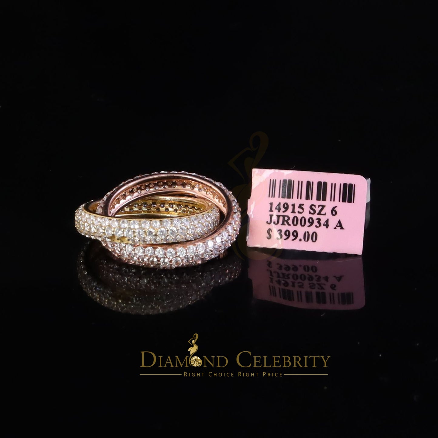 DiamondCelebritees 925 Silver White Round Brilliant Cubic Zirconia With Womens Emerald Ring Size 6