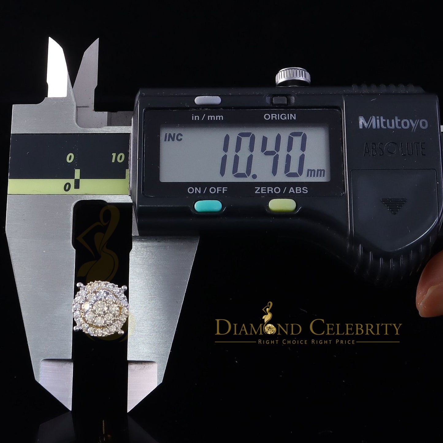 DiamondCelebritees Women's/Men's 925 Silver Yellow 1.00ct VVS 'D' Moissanite Round Stud Earrings
