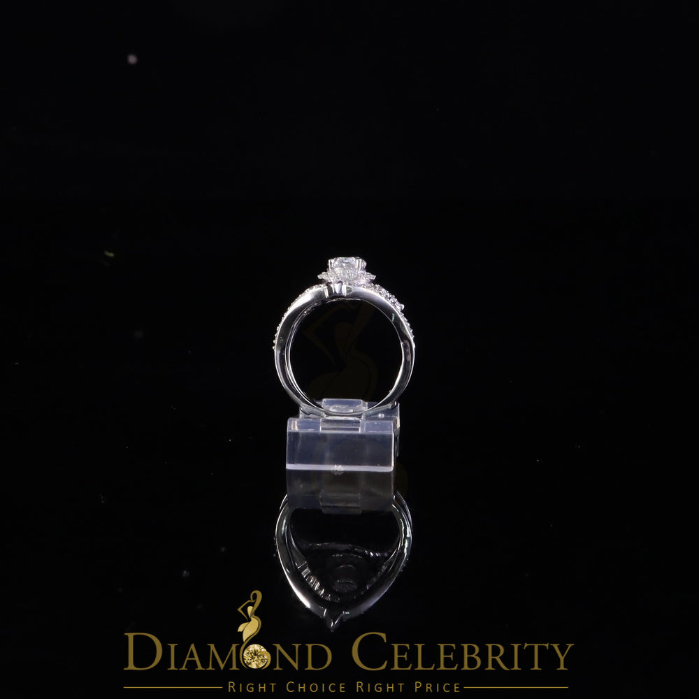 DiamondCelebritees 925 White Silver Moissanite 3.0ct Solitaire Enhancer Guard Wrap Ring Insert S Z7