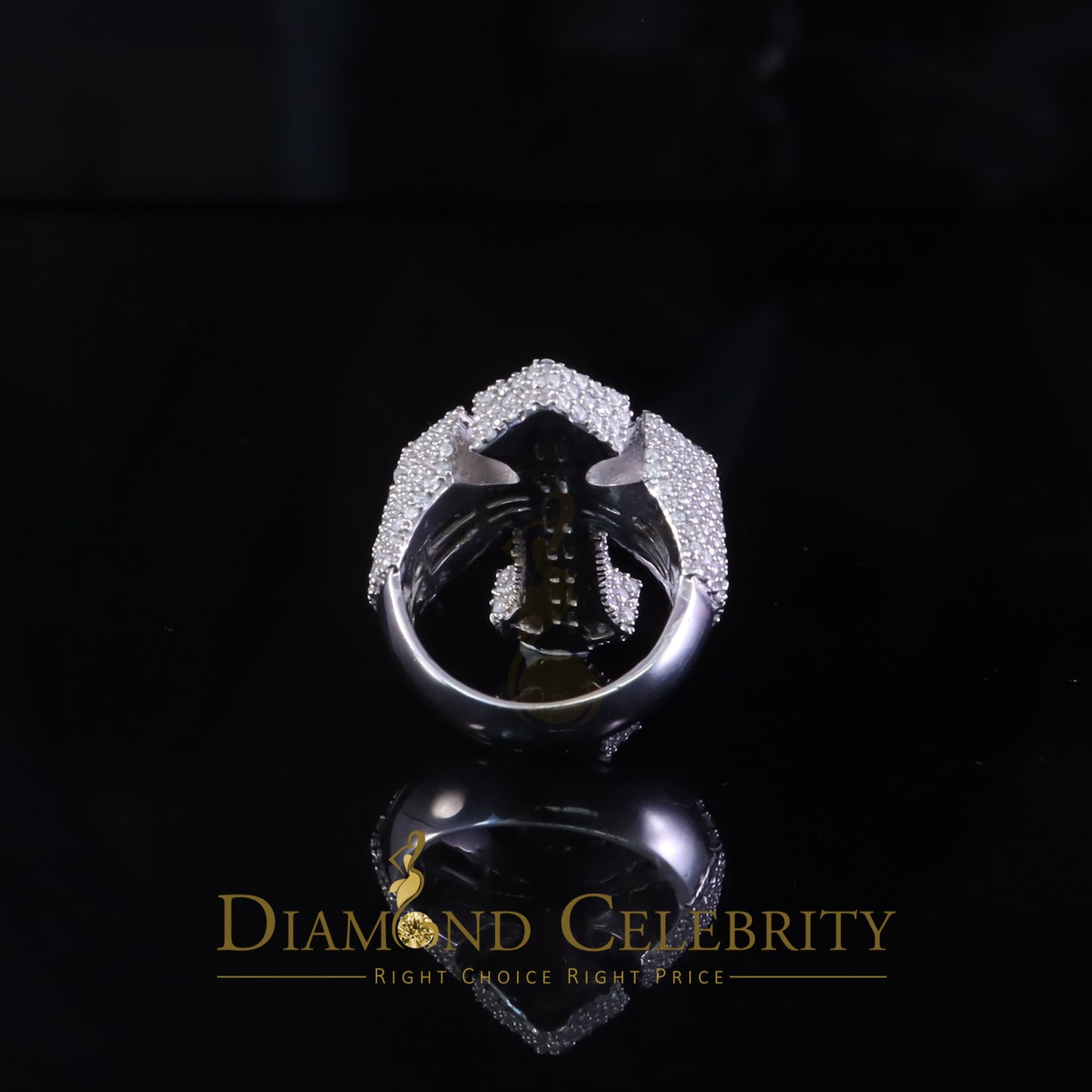 DiamondCelebritees New Men's 925 Sterling Silver 5.50ct VVS D Moissanite White Cross Rings Size 10