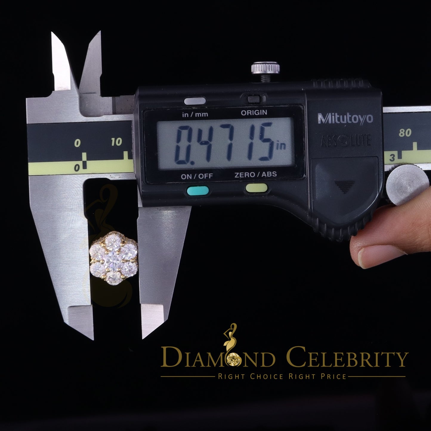 DiamondCelebritees 8.72ct Cubic Zirconia 925 Silver Yellow For Men's & Women's Floral Style Earring