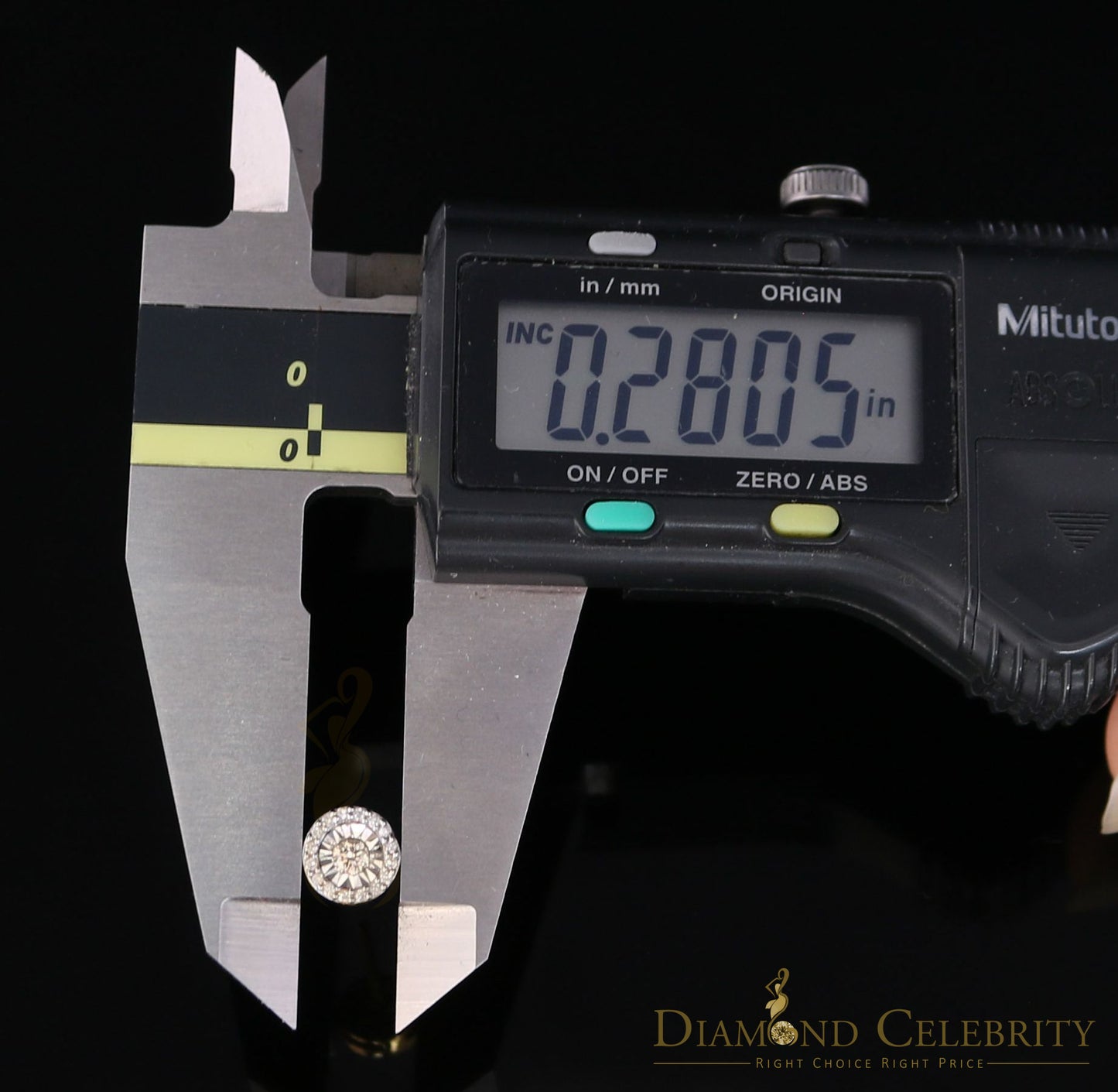 DiamondCelebritees10K Real Yellow Gold with 0.25CT Real Diamond Men's/Women's Stud Earring