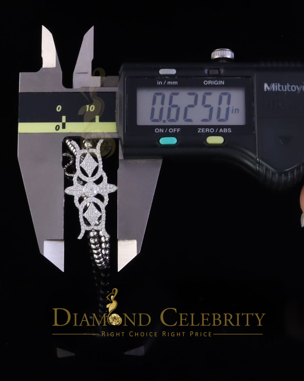 Diamondcelebritees 925 Sterling Silver Length size 7 inch Cubic Zirconia White Stylist Bracelete