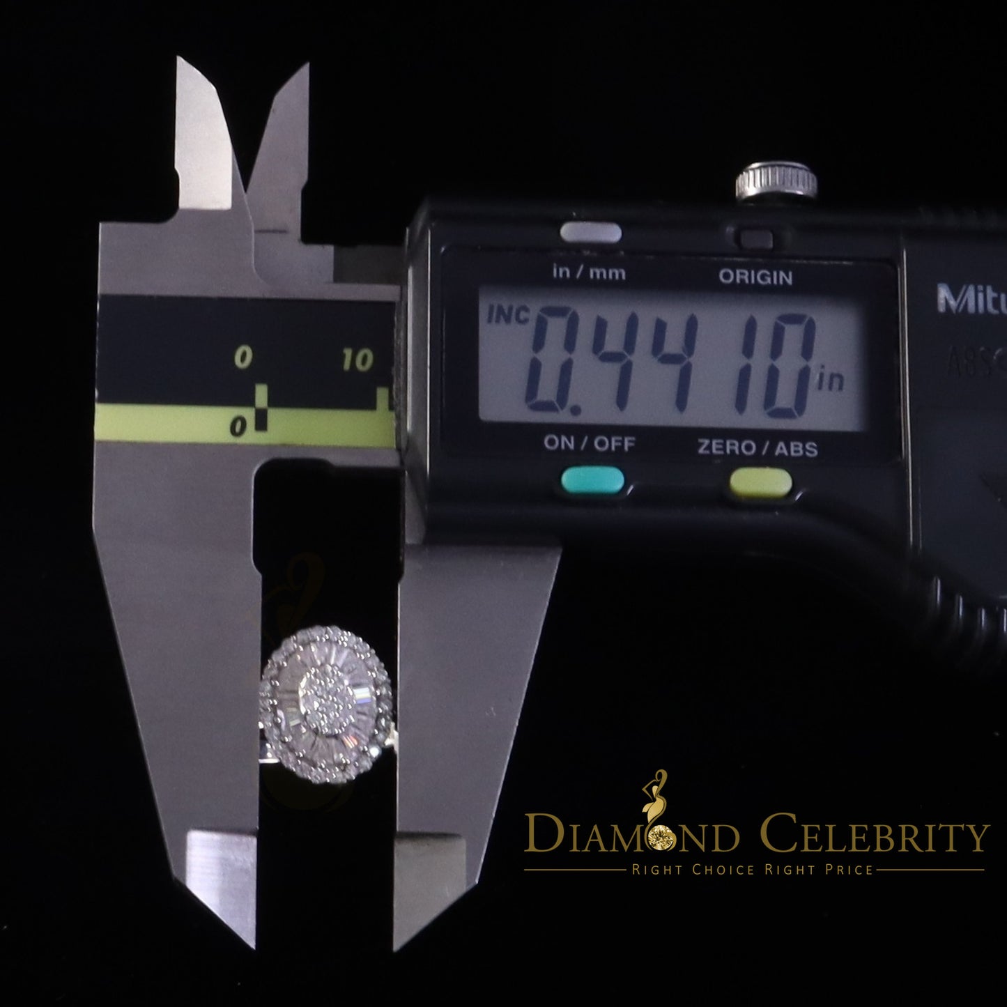 DiamondCelebritees Women Oval Shape 925 White Silver 1.00ct VVS 'D' Baguette Moissanite Ring Size 7