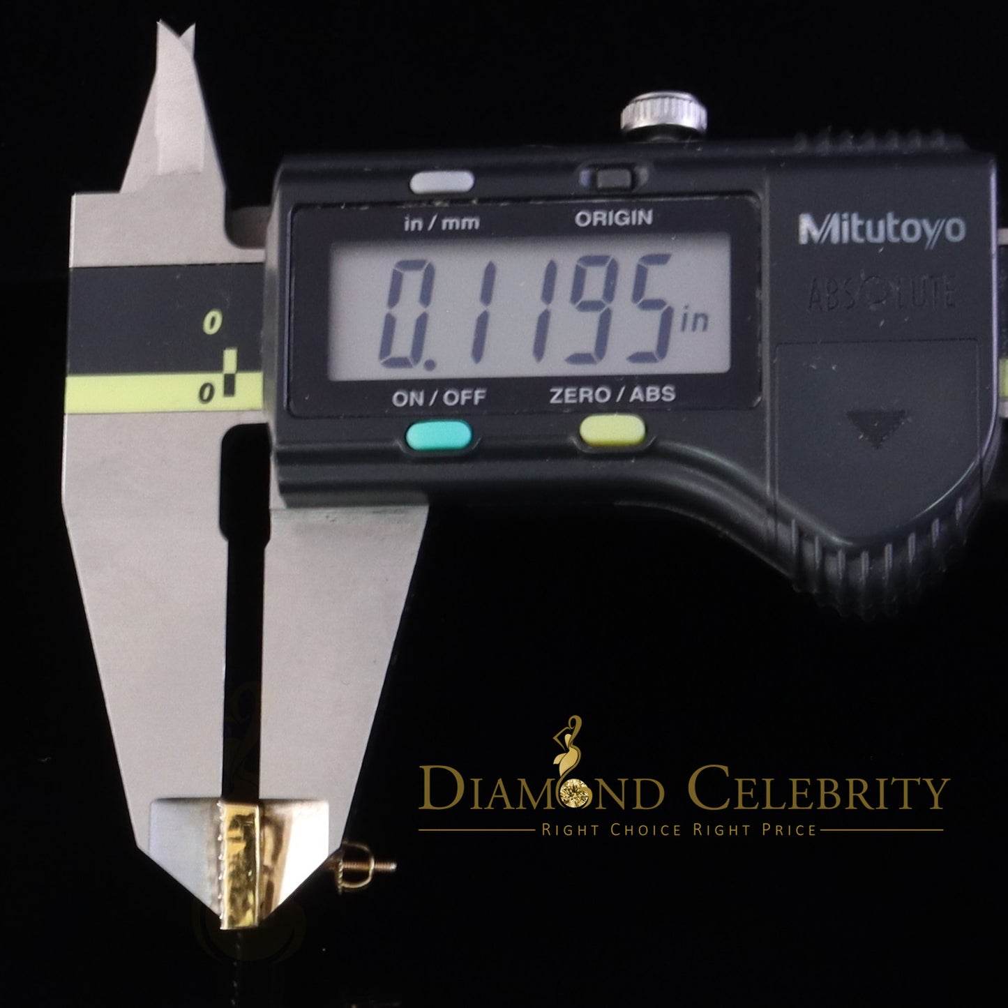 DiamondCelebritees 925 Yellow Silver 1.00ct VVS 'D' Moissanite Square Stud Earring Men's/Womens