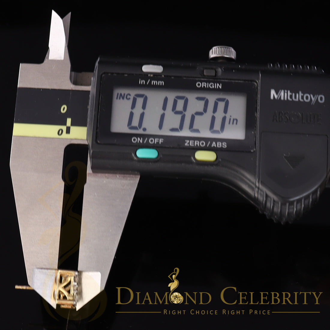 DiamondCelebritees 10K Real Yellow Gold with Real 1.50ct Diamonds Square Stud Earrings