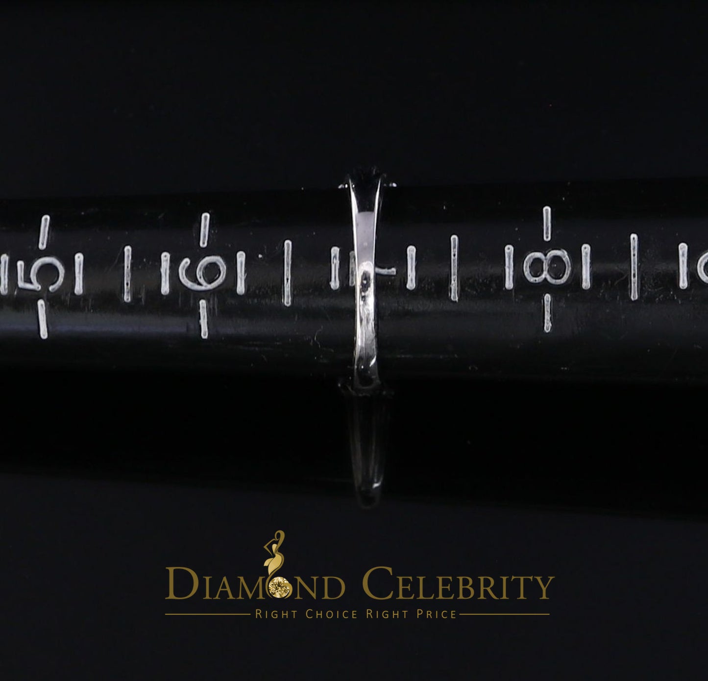 DiamondCelebritees Real 10 kt White Gold with 0.50 CT Genuine Diamond Round Bugget Ring Size 7
