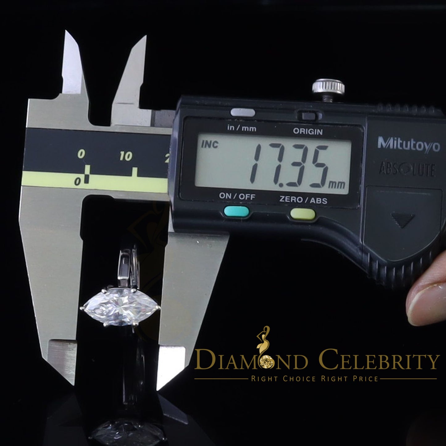 DiamondCelebritees 925 Silver Mens/ Women Bridal Ring Marquise Shape Size 8 White 5.00ct Moissanite