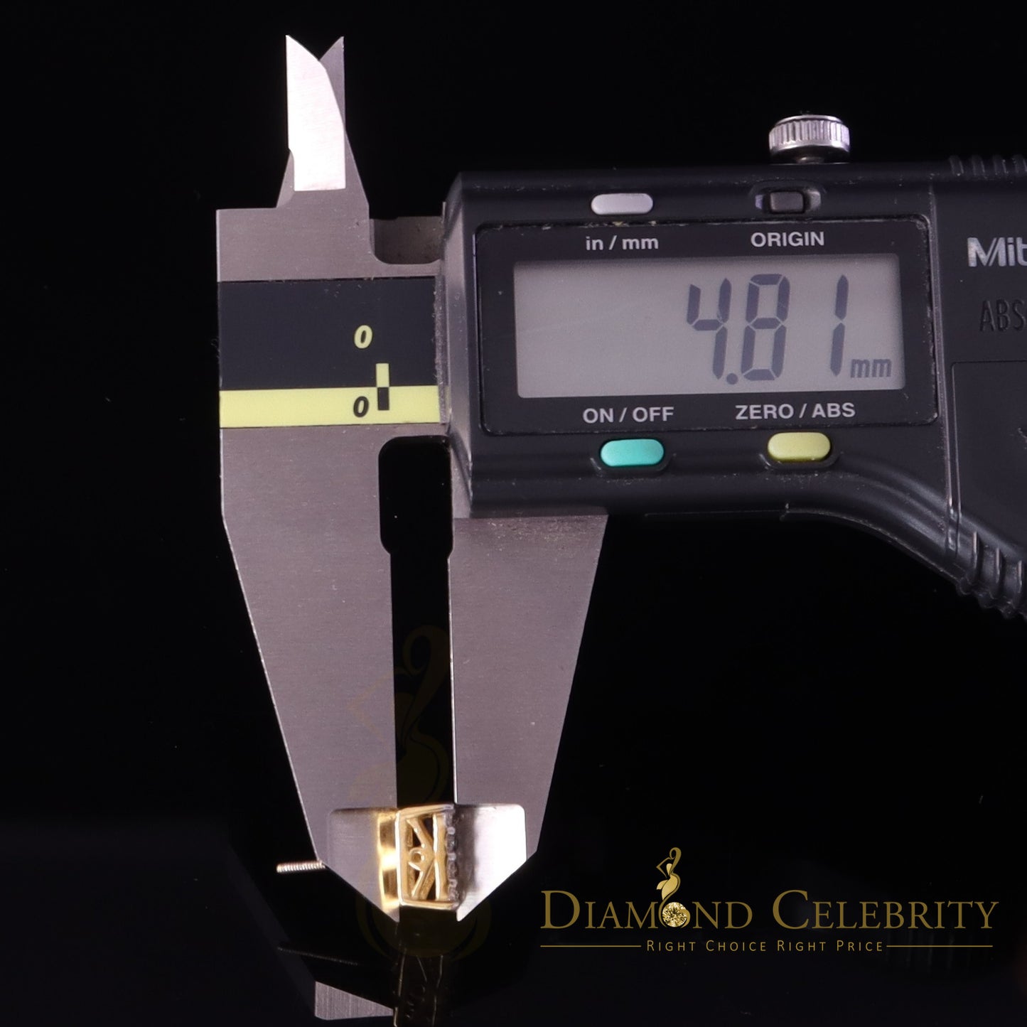 DiamondCelebritees Men's/Womens 925 Silver Yellow 1.00ct VVS 'D' Moissanite Square Stud Earrings