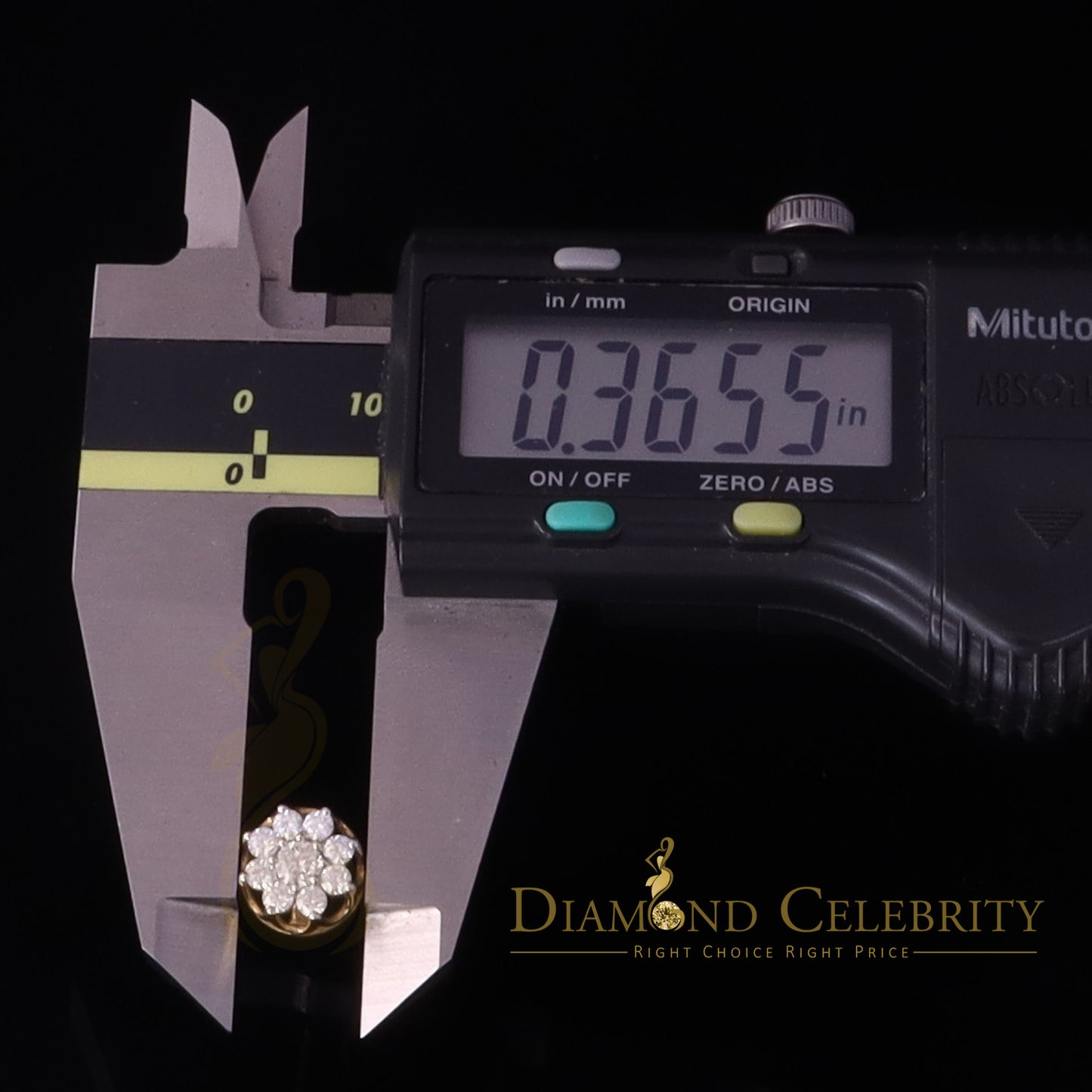 DiamondCelebritees Men's/Womens 925 Silver Yellow 1.00ct VVS 'D' Moissanite Floral Stud Earrings