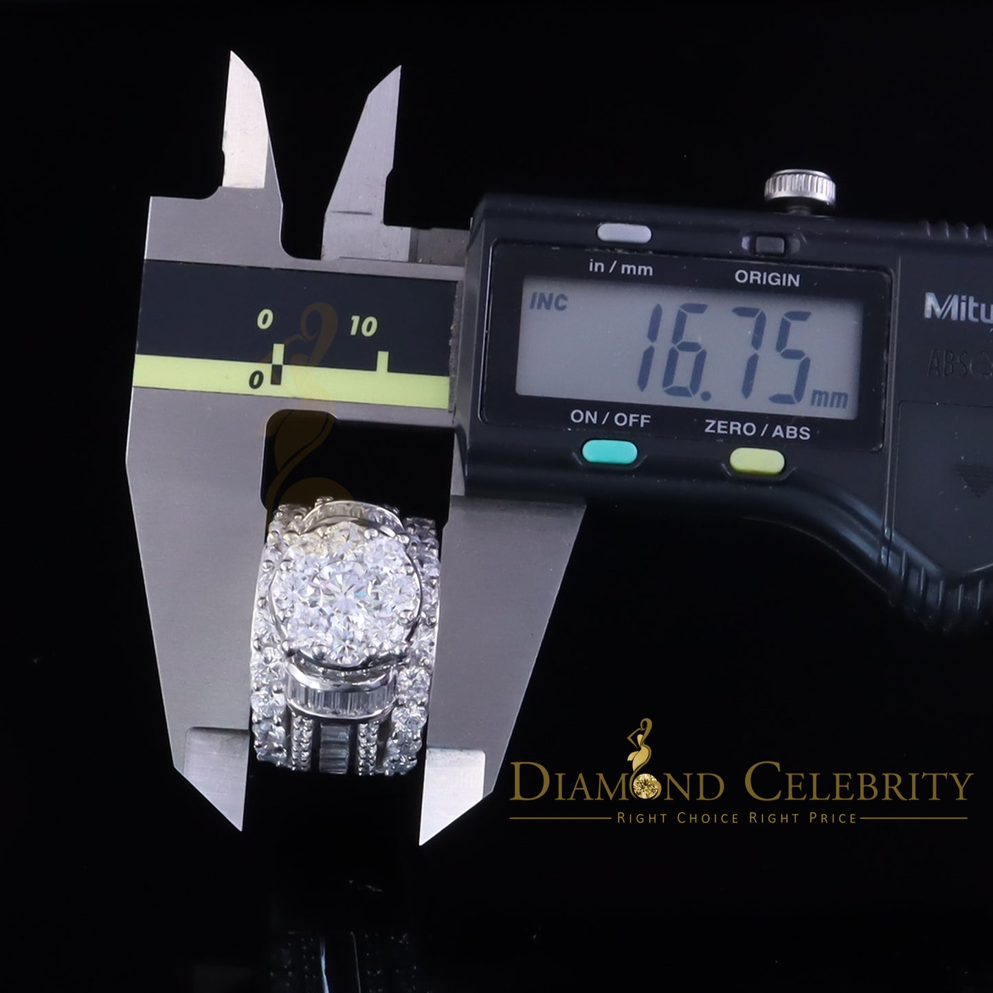 DiamondCelebritees Sterling Silver Round Cubic Zirconia 11.48ct Wedding White Womens Ring SIZE 7