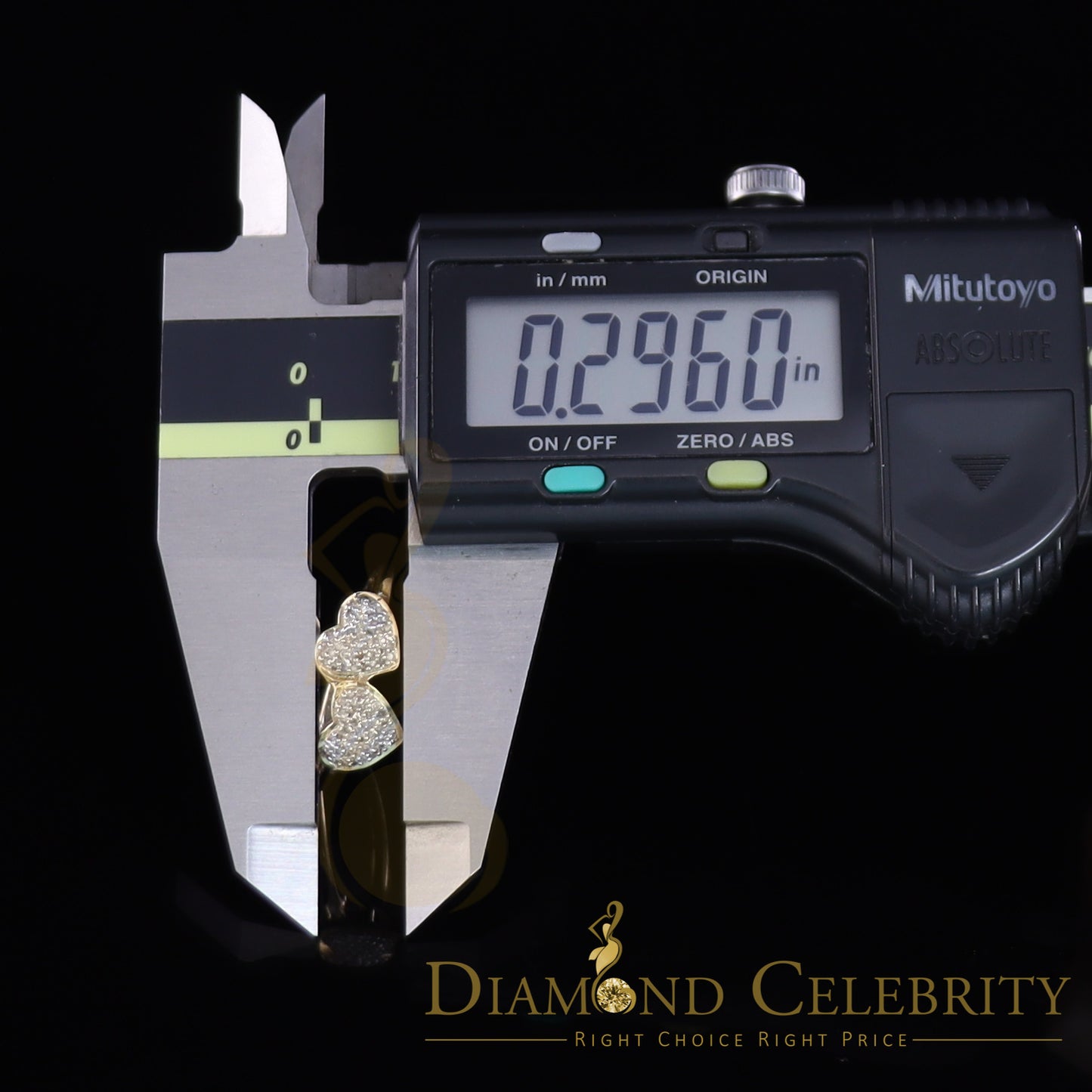 DiamondCelebritees Real Diamond 0.40 CT 925 Sterling SilverYellow Heart Shape Womens Ring Size7