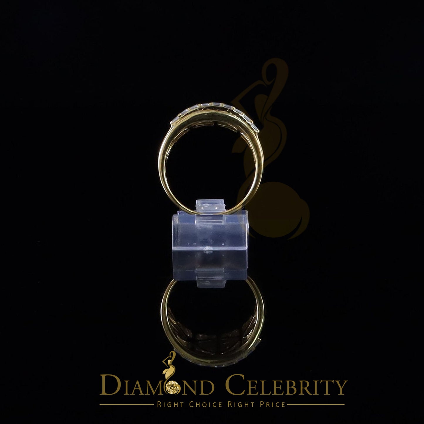DiamondCelebritees 925 Sterling Silver Yellow 1.75ct Cubic Zirconia Women's/Men's Ring Size 10